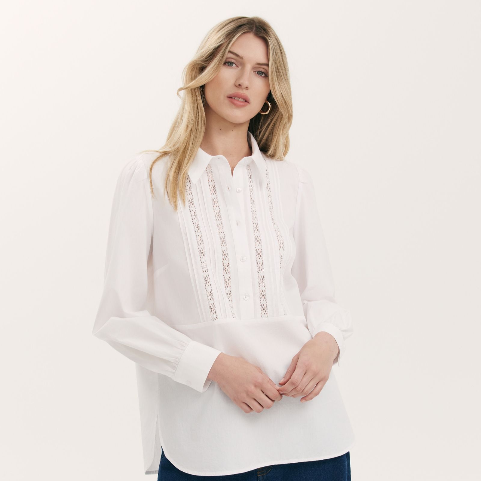 Finery London Remy Lace Detail Shirt