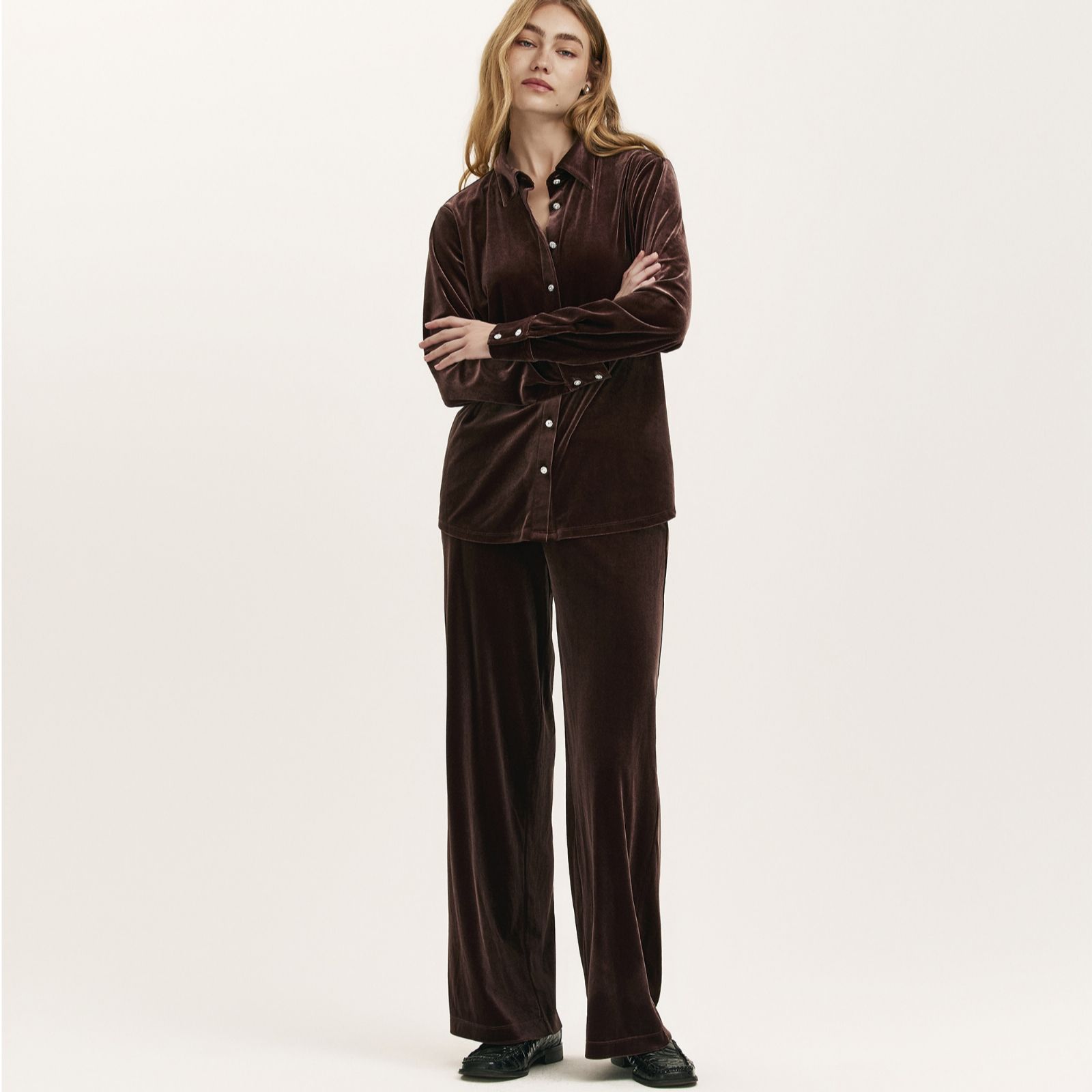 Finery London Kenzie Velvet Trouser Standard