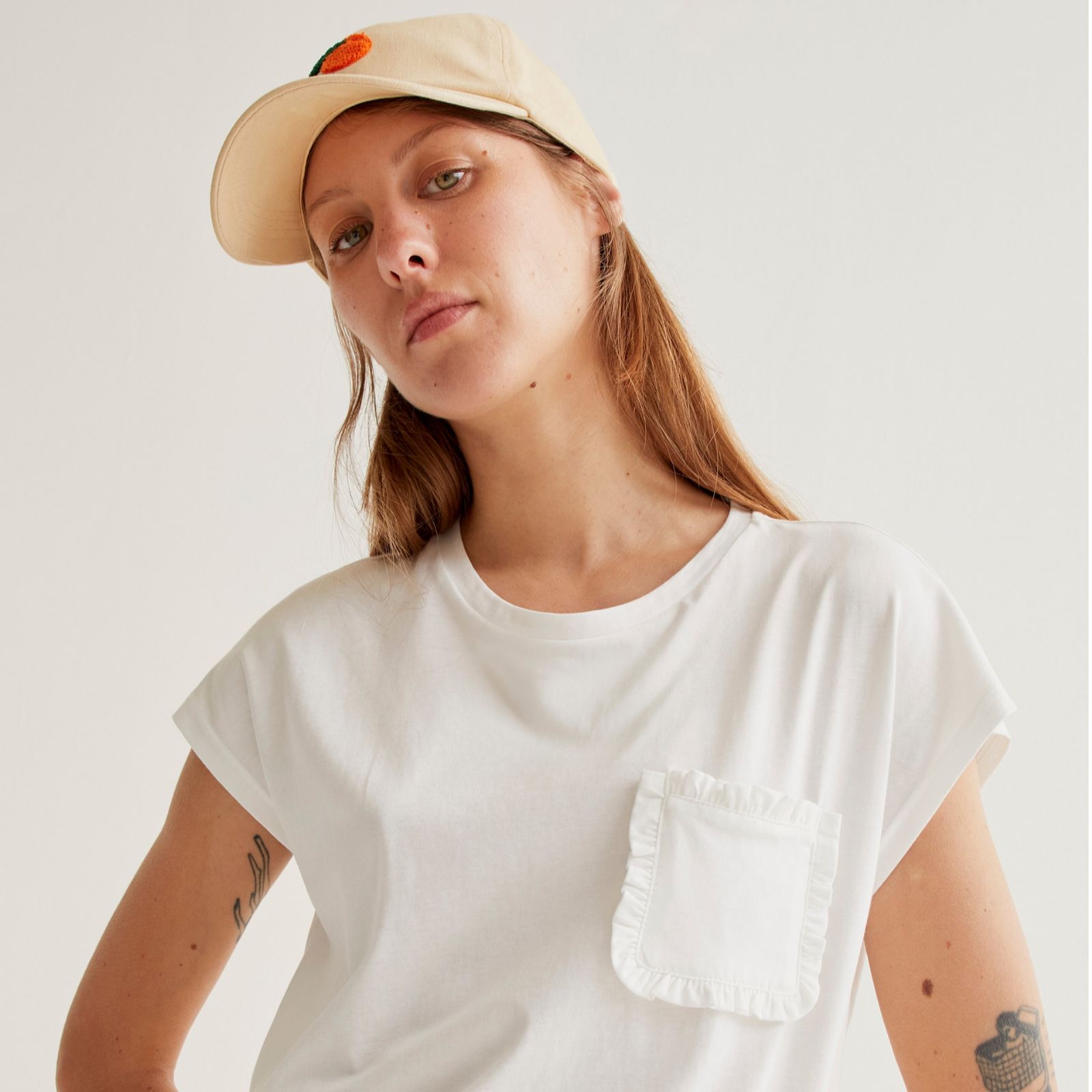 Compania Fantastica Frill Pocket Tee Shirt