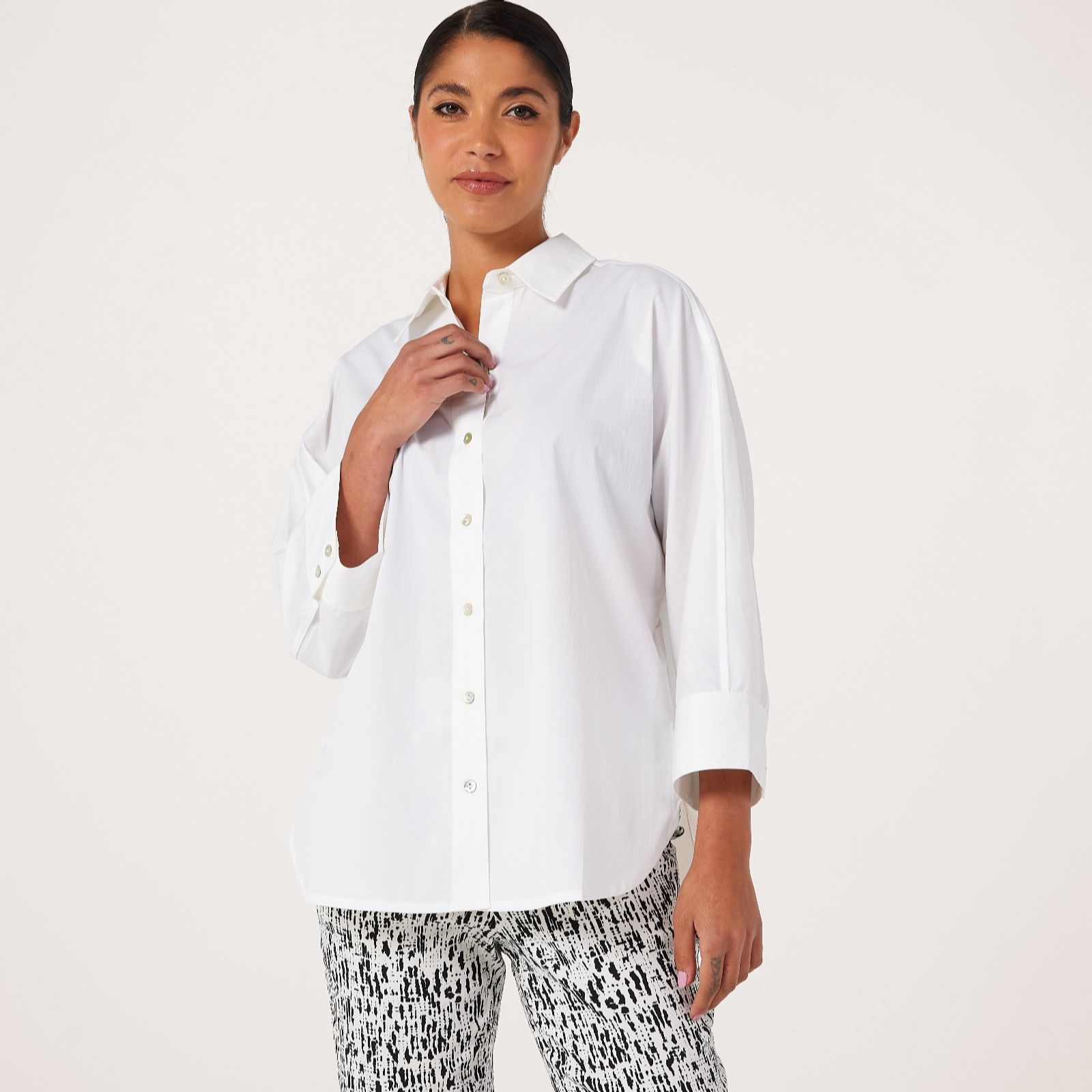 MarlaWynne Poplin Button Shirt