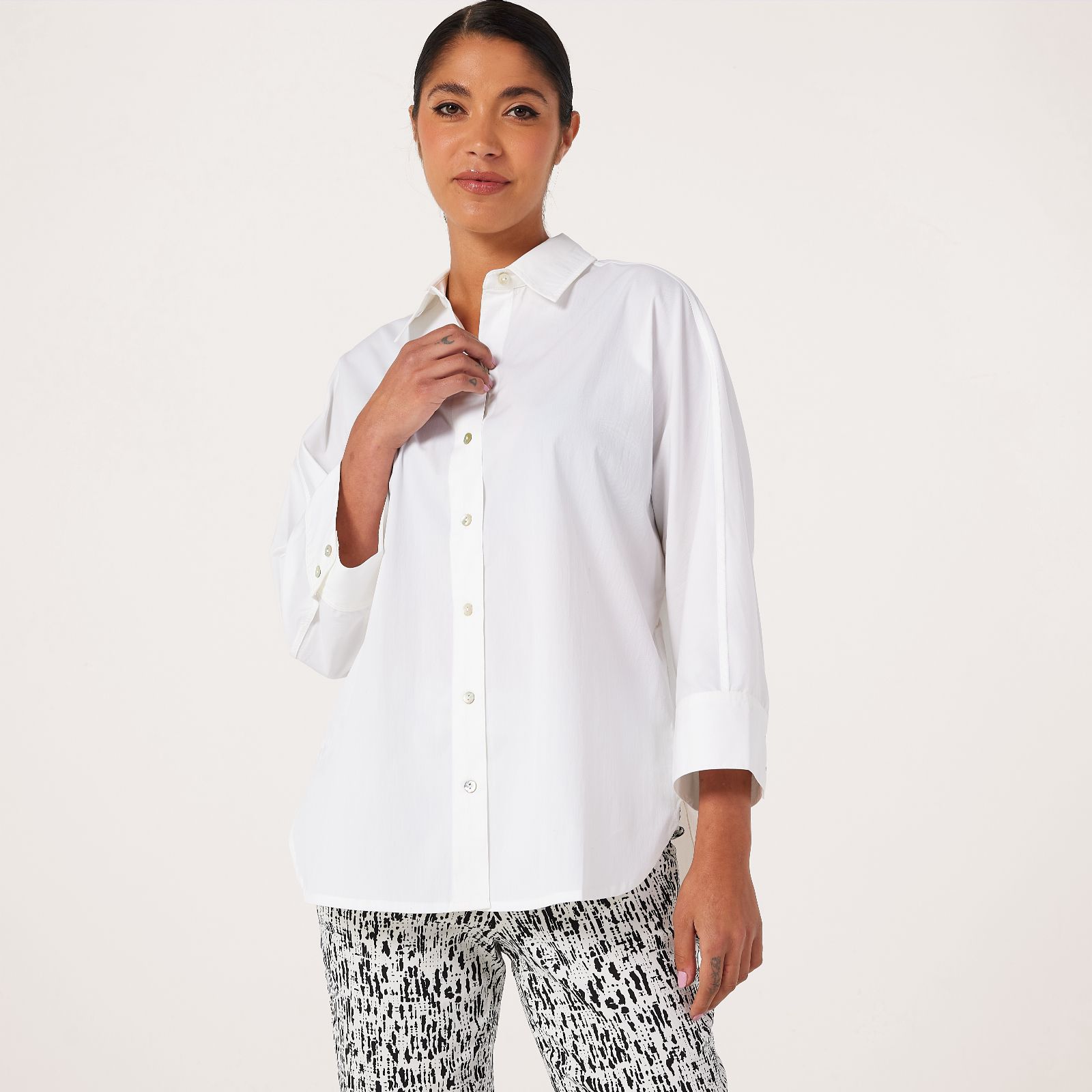 MarlaWynne Poplin Button Shirt
