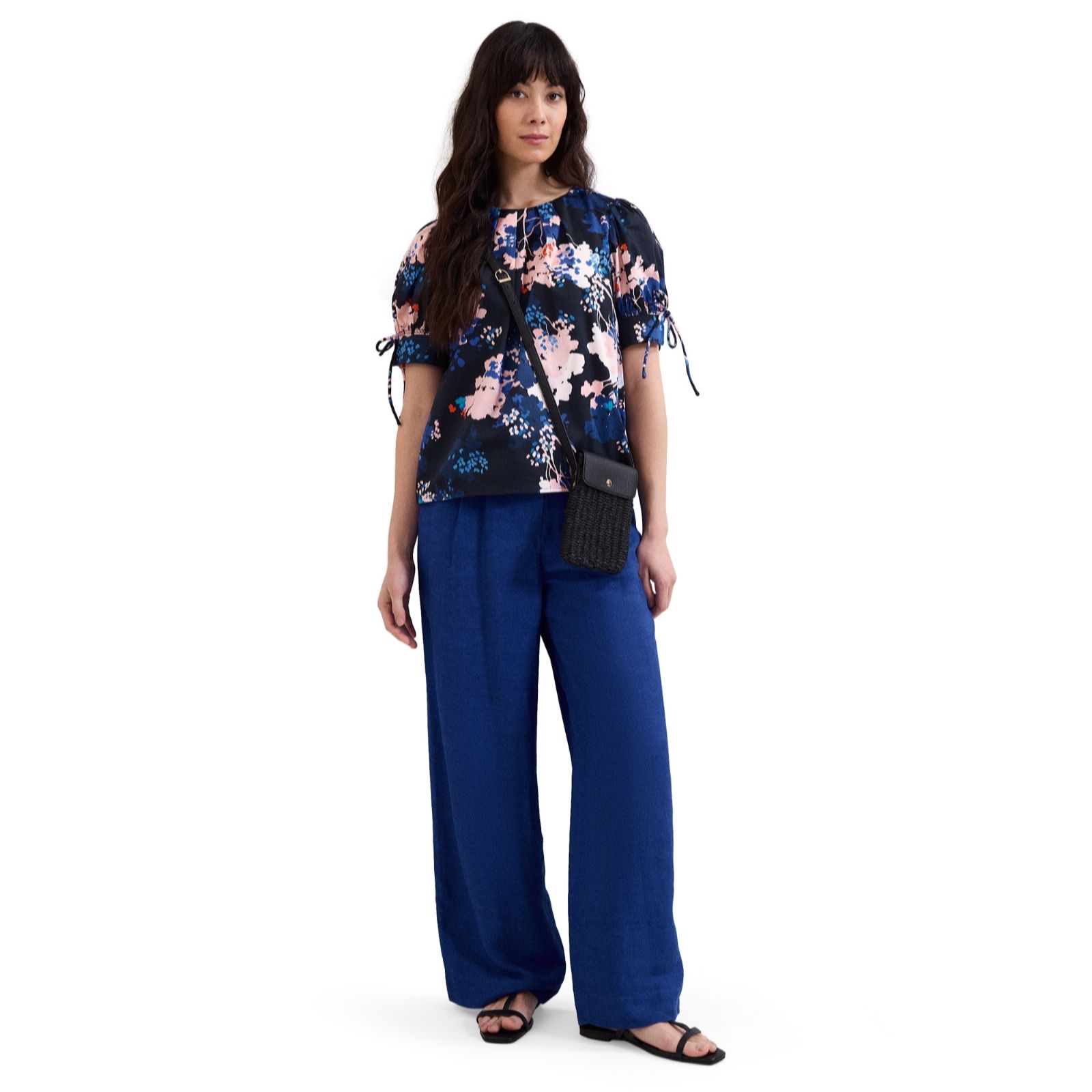 Phase Eight Capris Printed Cotton Sateen Blouse