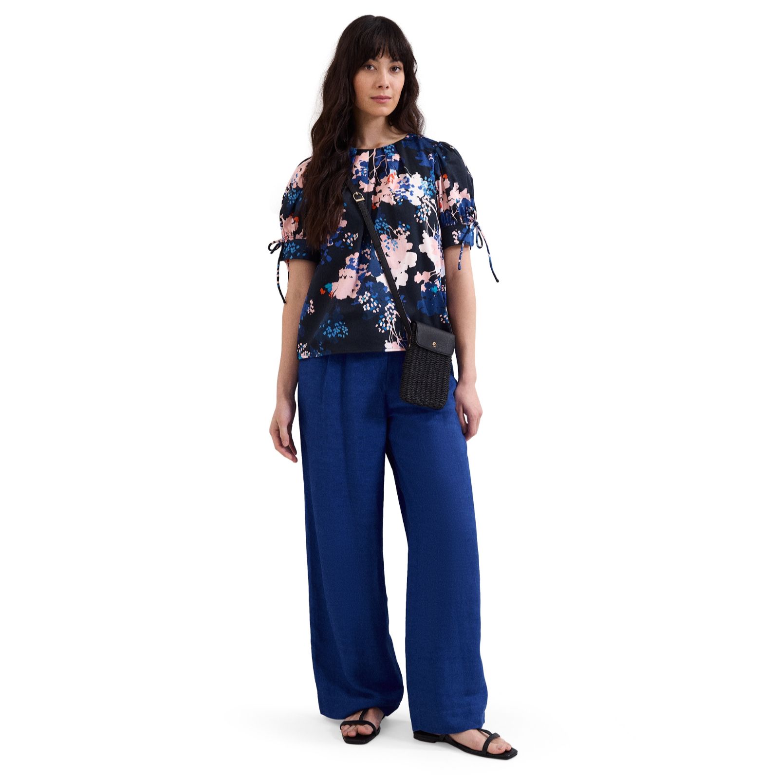Phase Eight Capris Printed Cotton Sateen Blouse