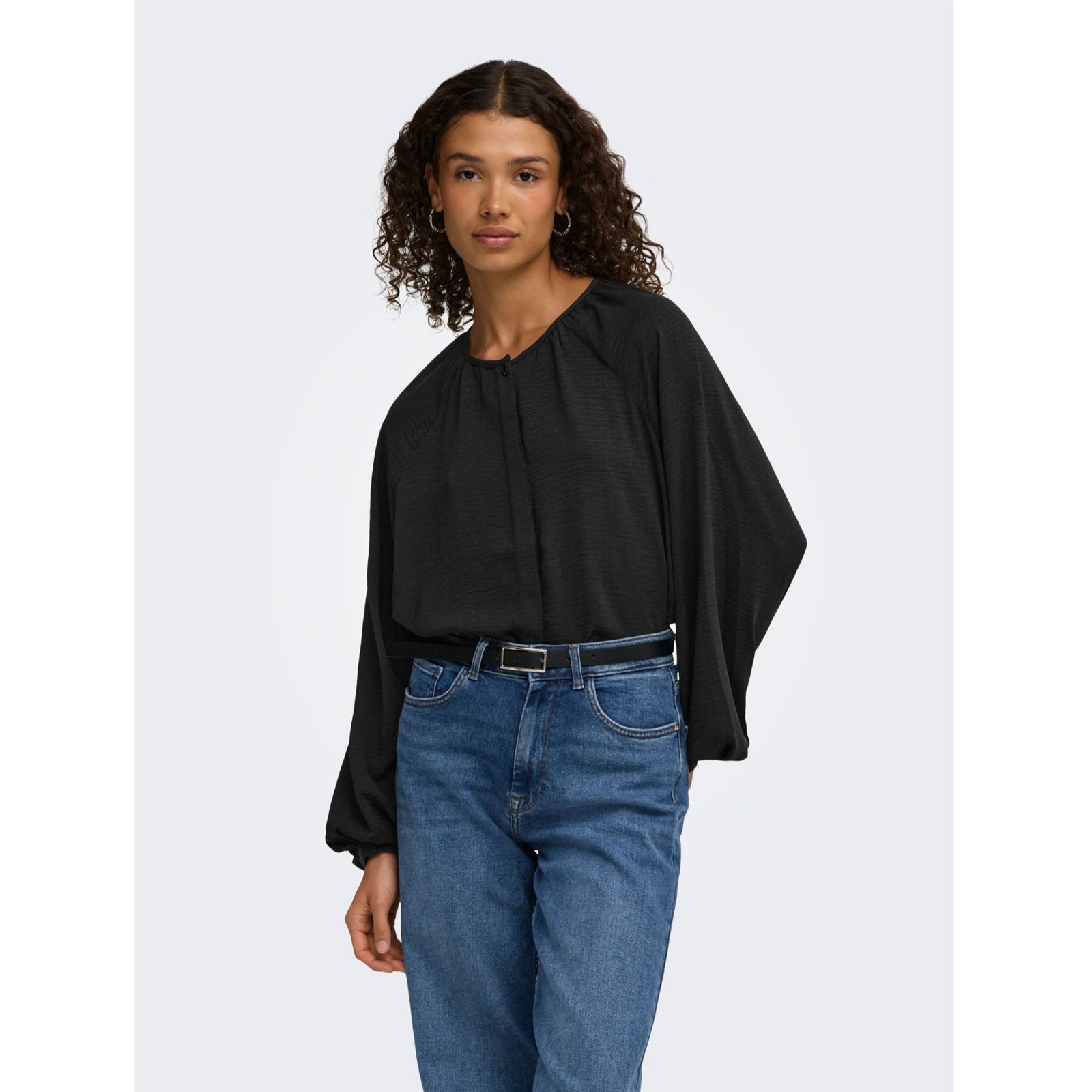 JDY Divya Collarless Simple Blouse