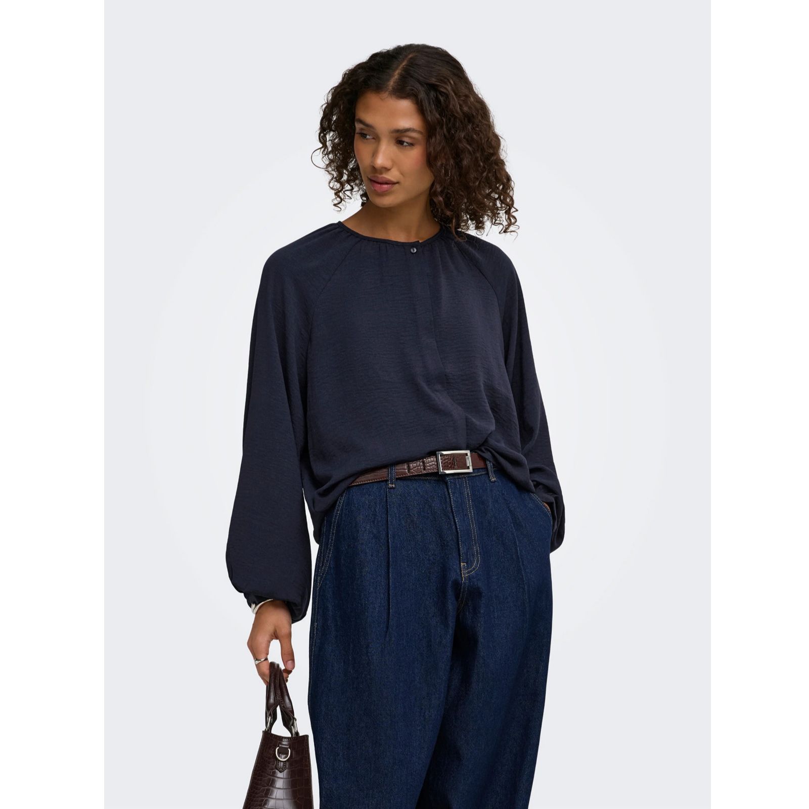 JDY Divya Collarless Simple Blouse