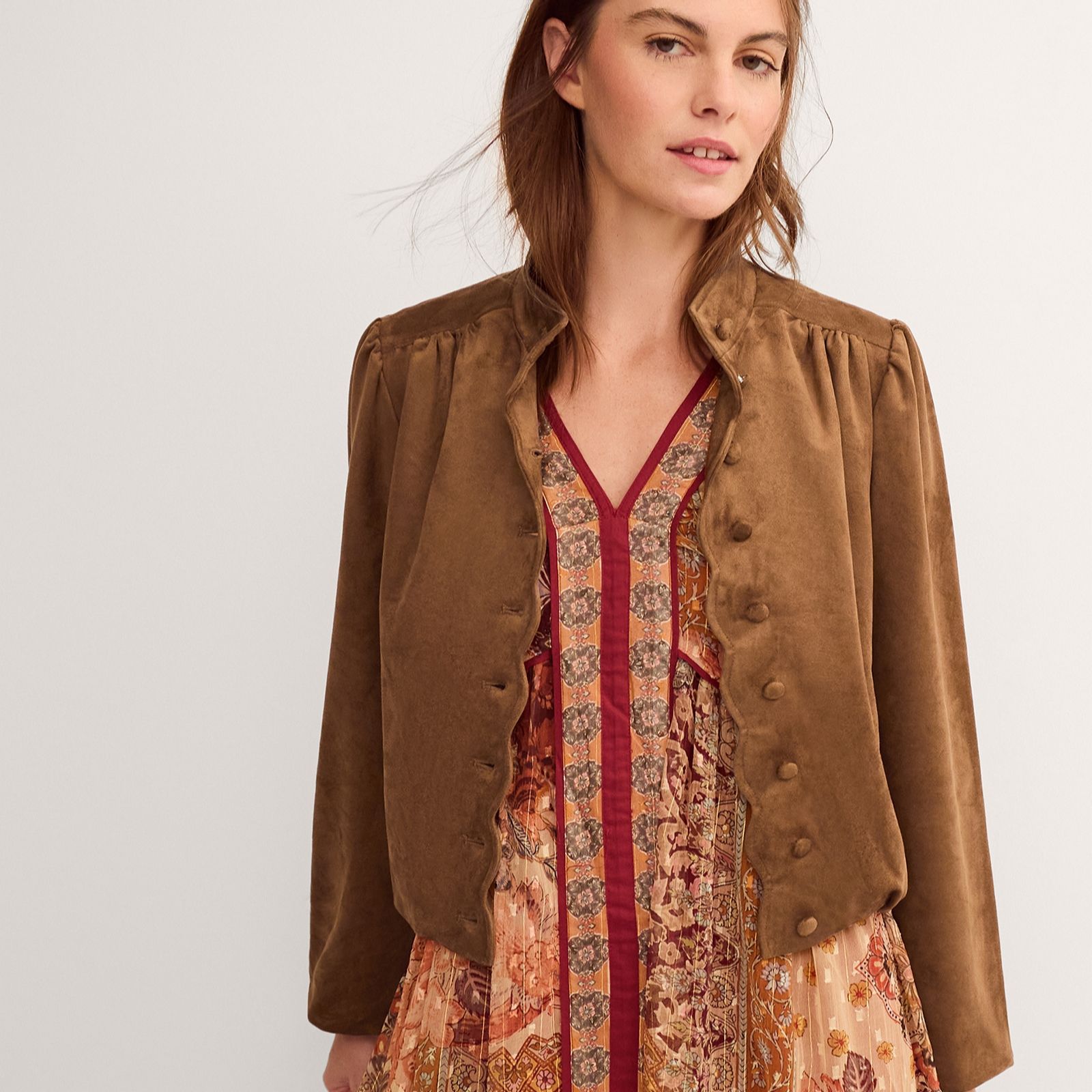 Monsoon Lucia Suedette Jacket