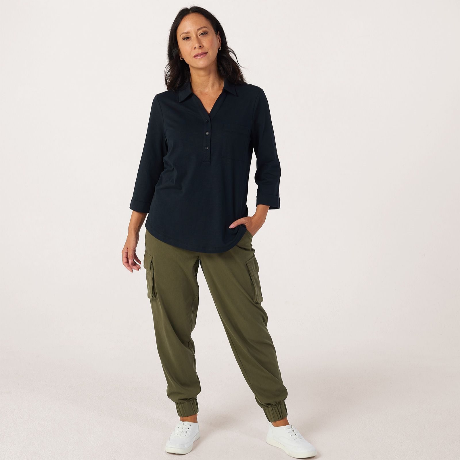 Denim & Co. Over the Head Jersey Shirt