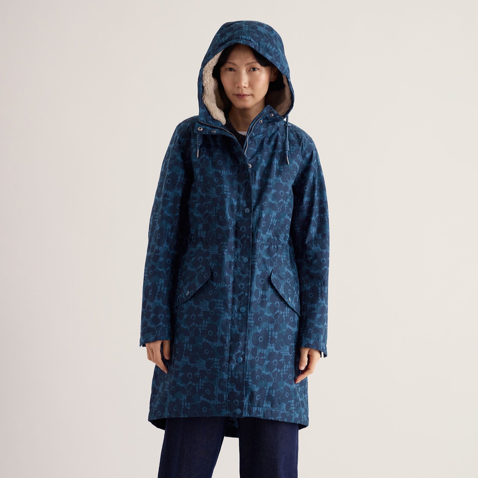 Seasalt Cornwall Plant Hunter 2 Printed Coat Petite