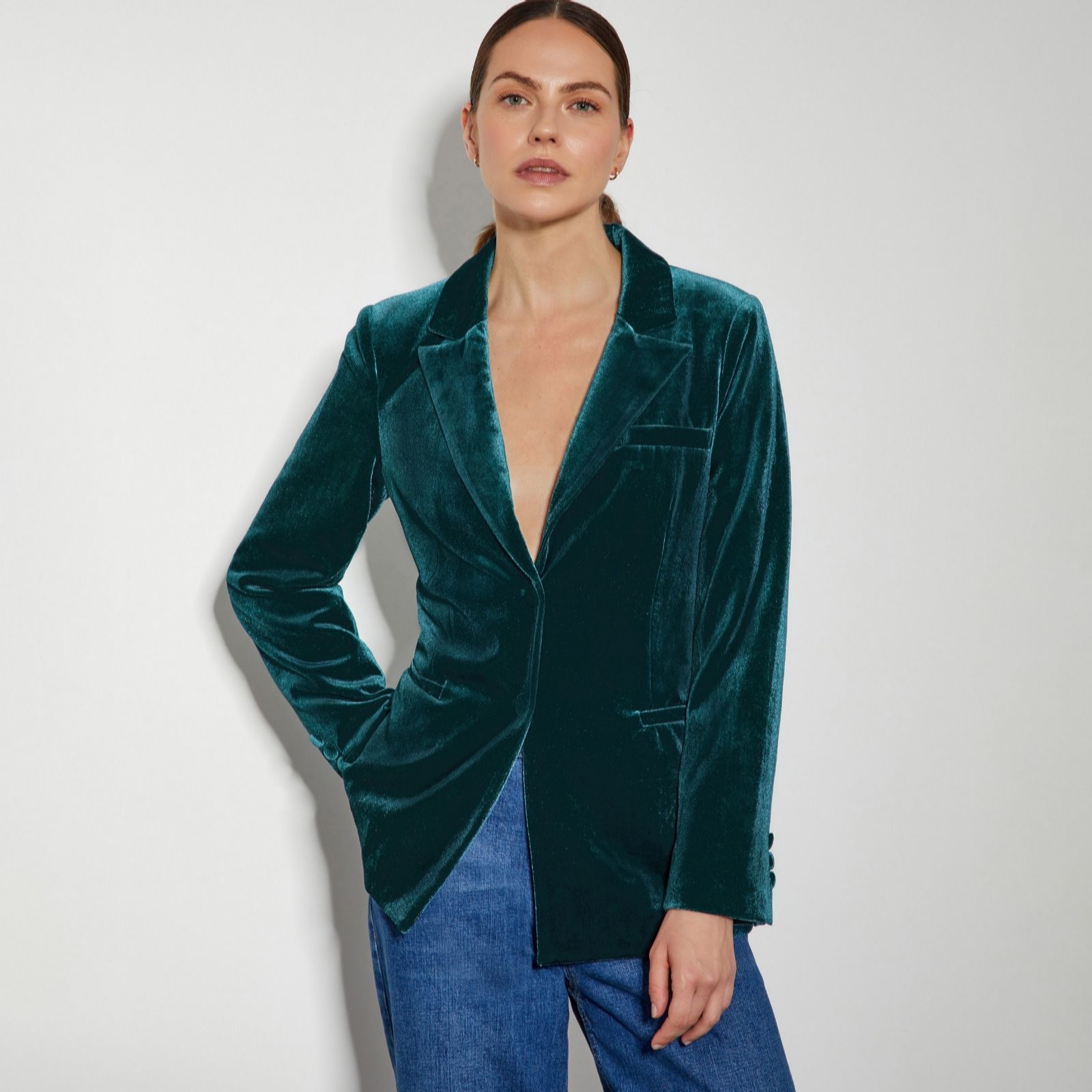 Monsoon Vicky Single Breasted Velvet Jacket