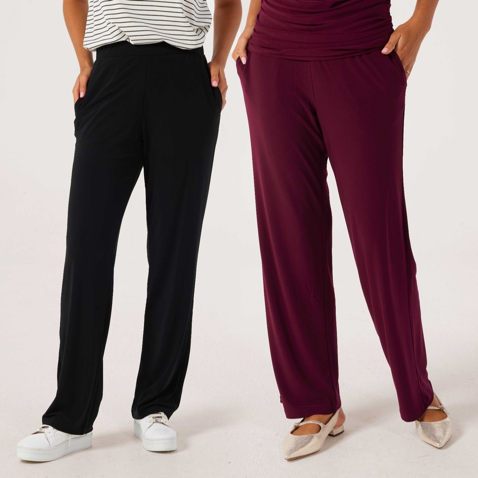 Nina Leonard Pack Of 2 Straight Leg Standard Trousers