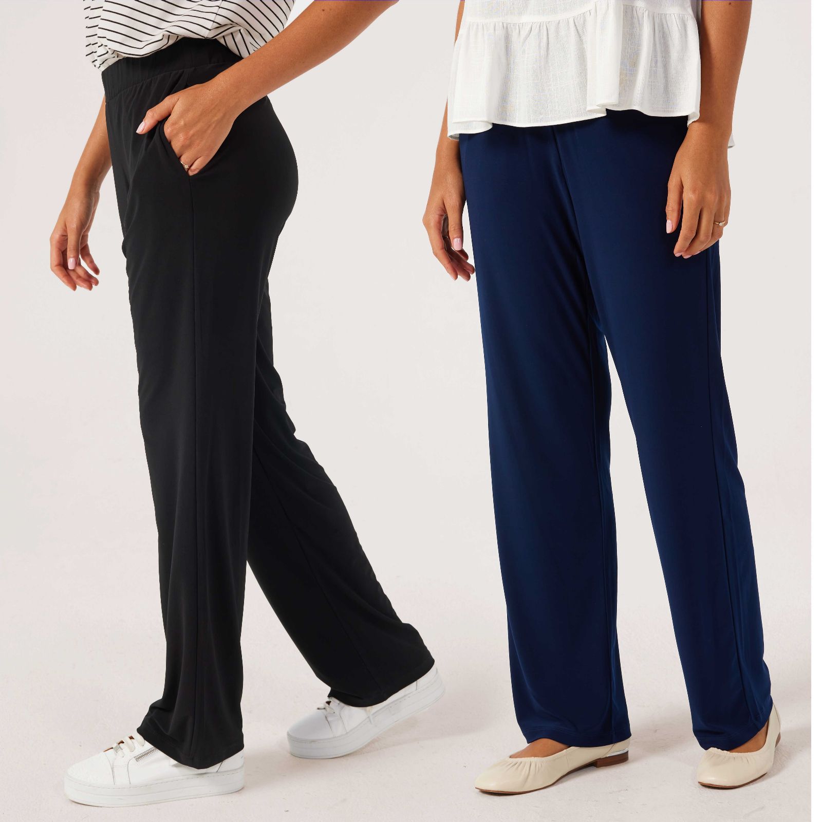 Nina Leonard Pack Of 2 Straight Leg Standard Trousers