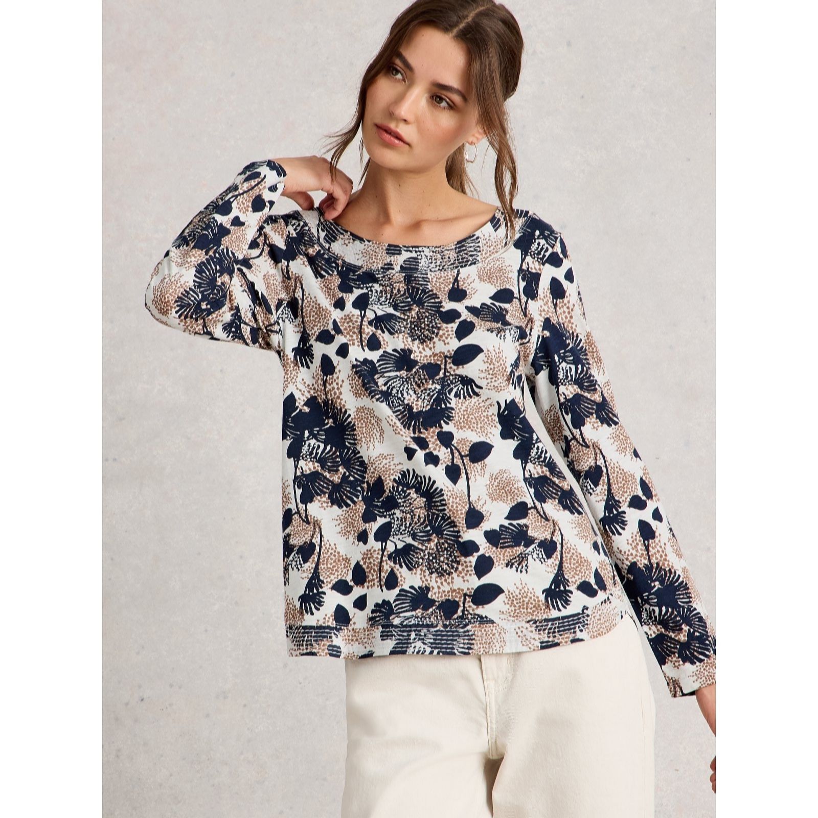 White Stuff Weaver Long Sleeve Tee