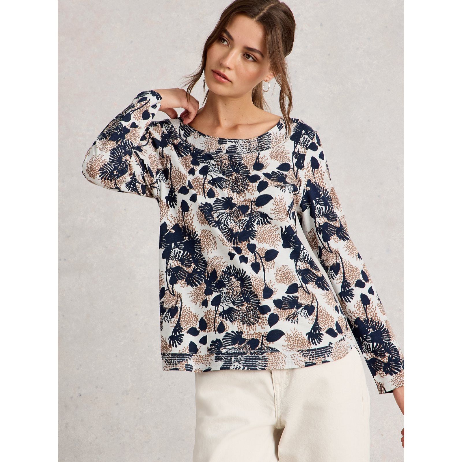 White Stuff Weaver Long Sleeve Tee