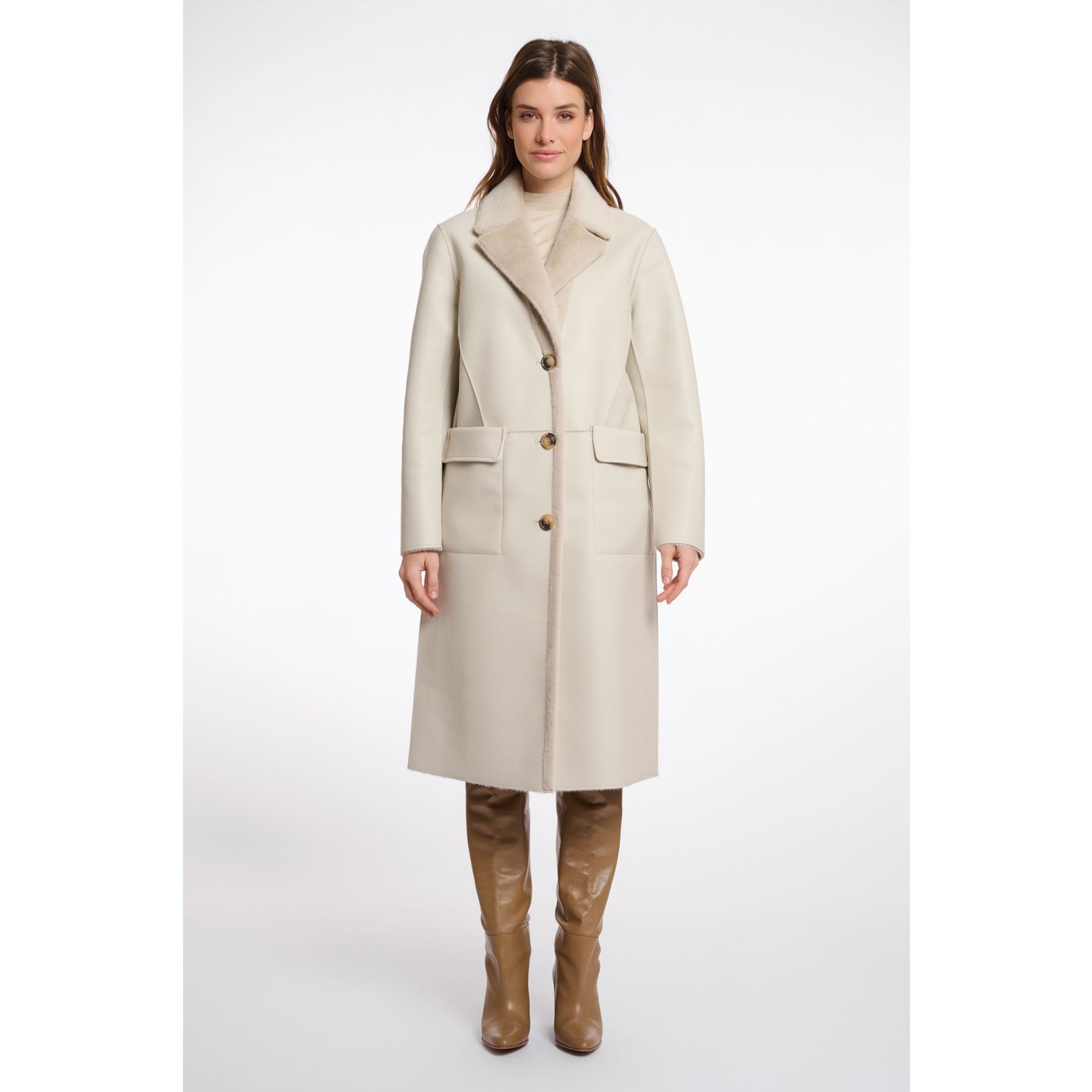 Rino & Pelle Tatiana Reversible Long Coat