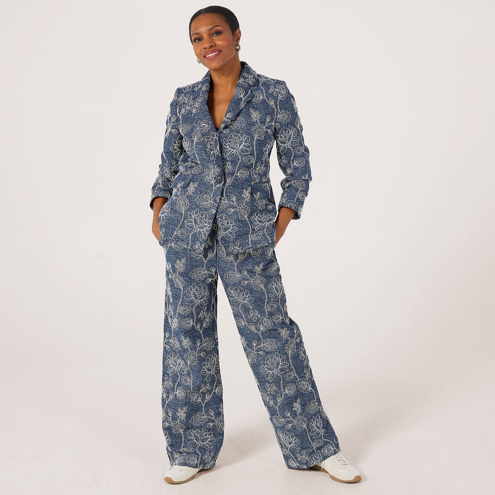 Helene Berman Embroidered & Sequin Blazer