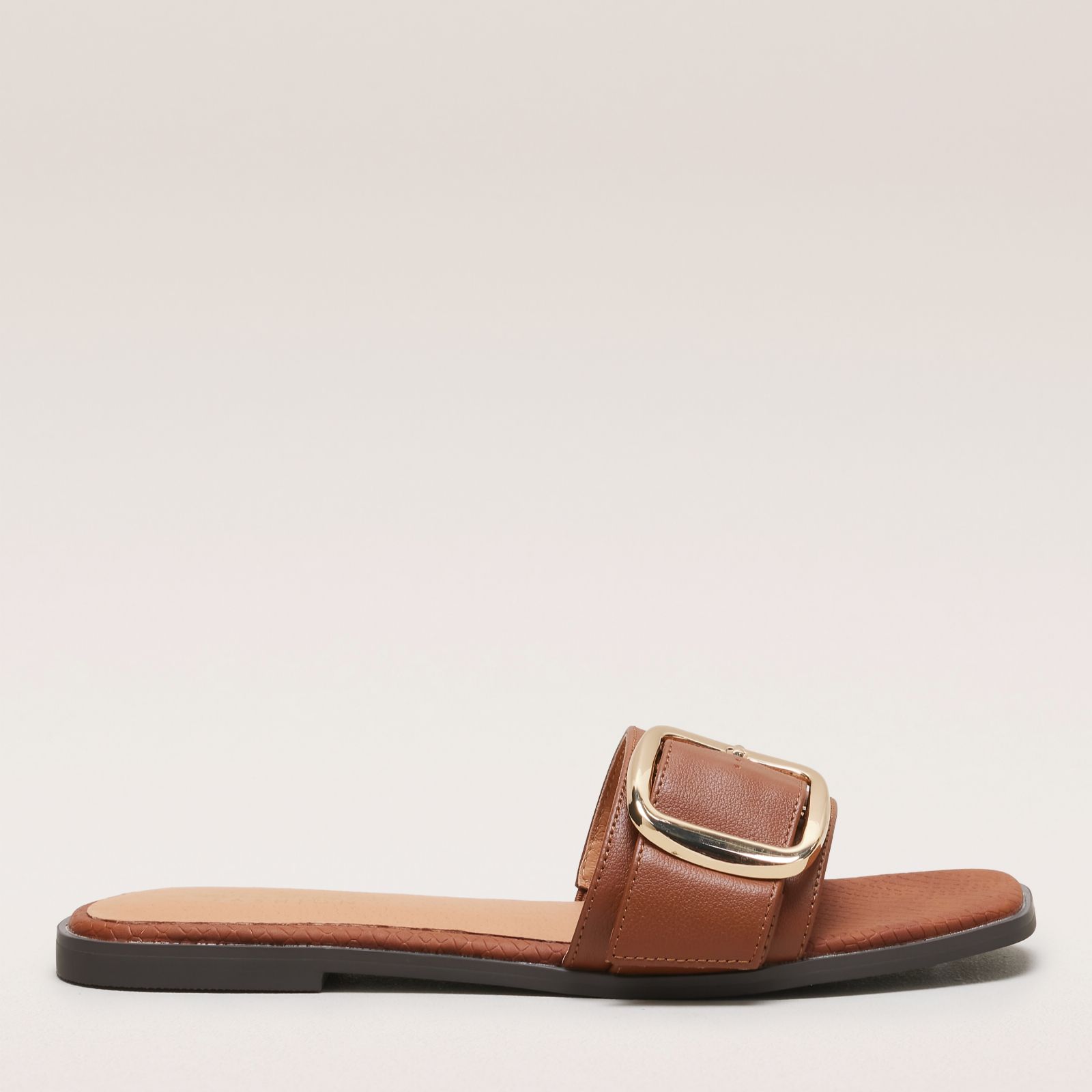 Outlet Ruth Langsford Leather Buckle Slide Sandal