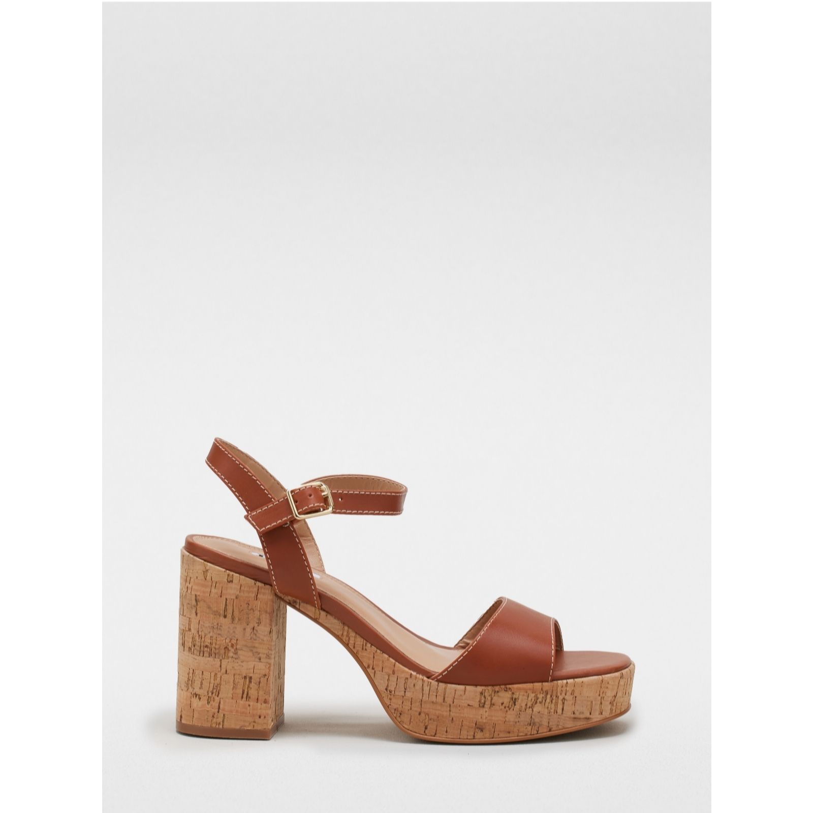Outlet Dune London Jodi Cork Platform Leather Sandals