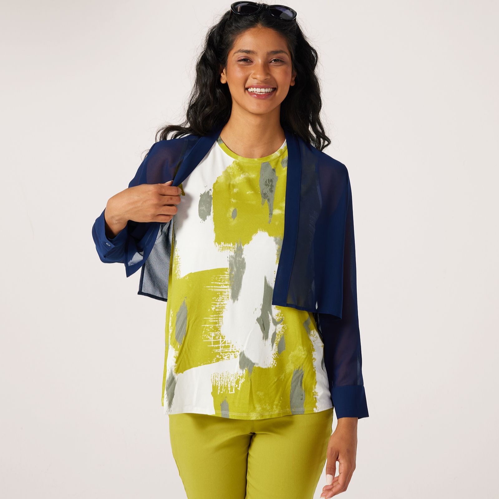 MarlaWynne Layers Chiffon Sleeves Open Bolero