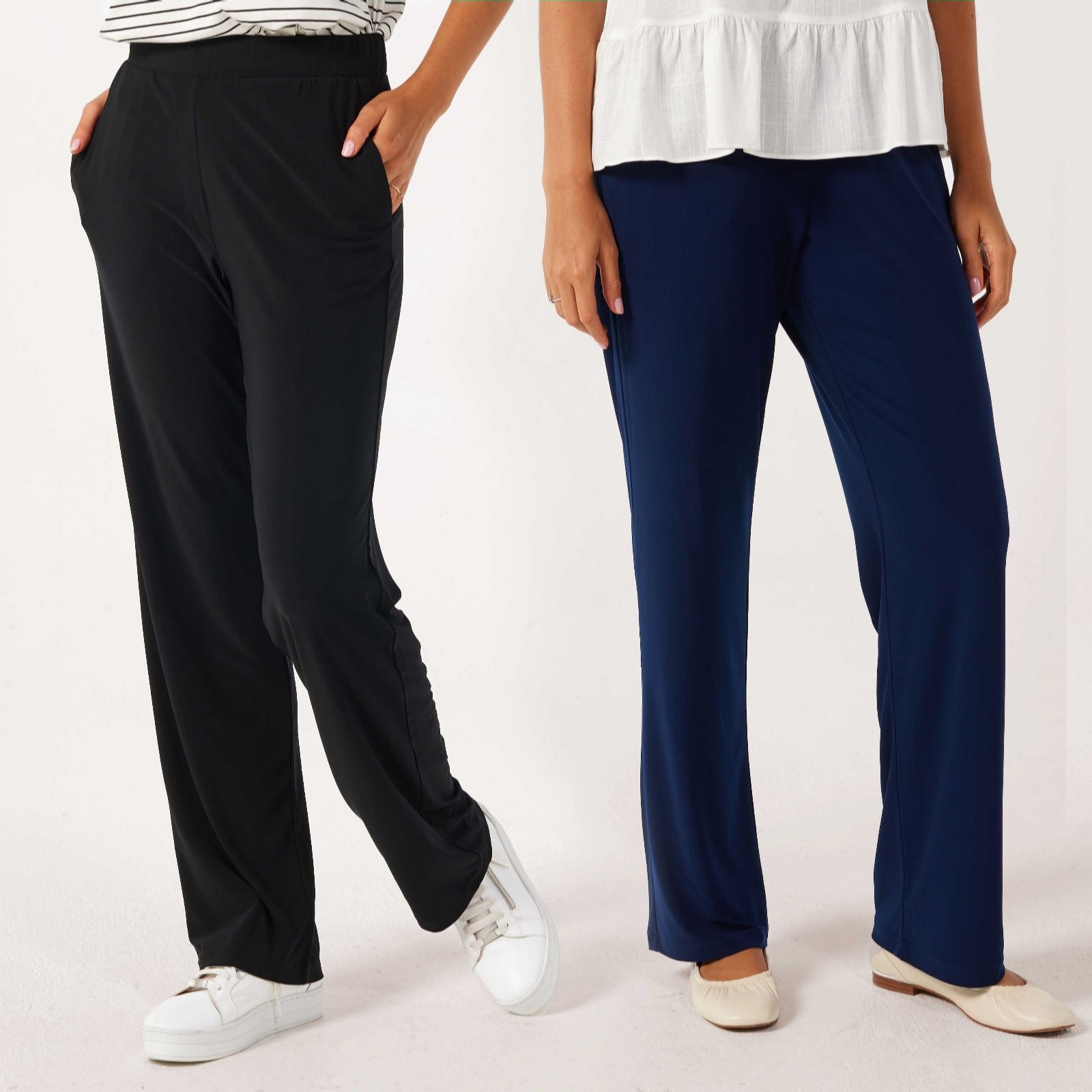 Nina Leonard Pack Of 2 Straight Leg Short Trousers