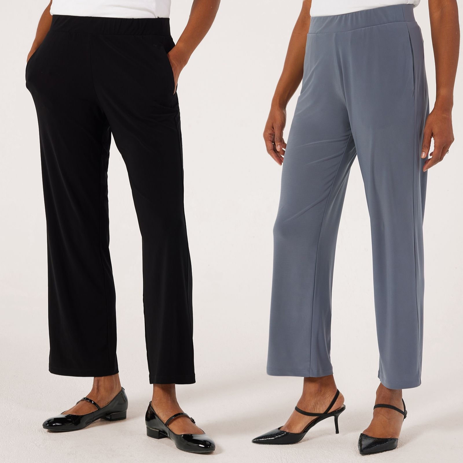 Nina Leonard Pack Of 2 Straight Leg Short Trousers