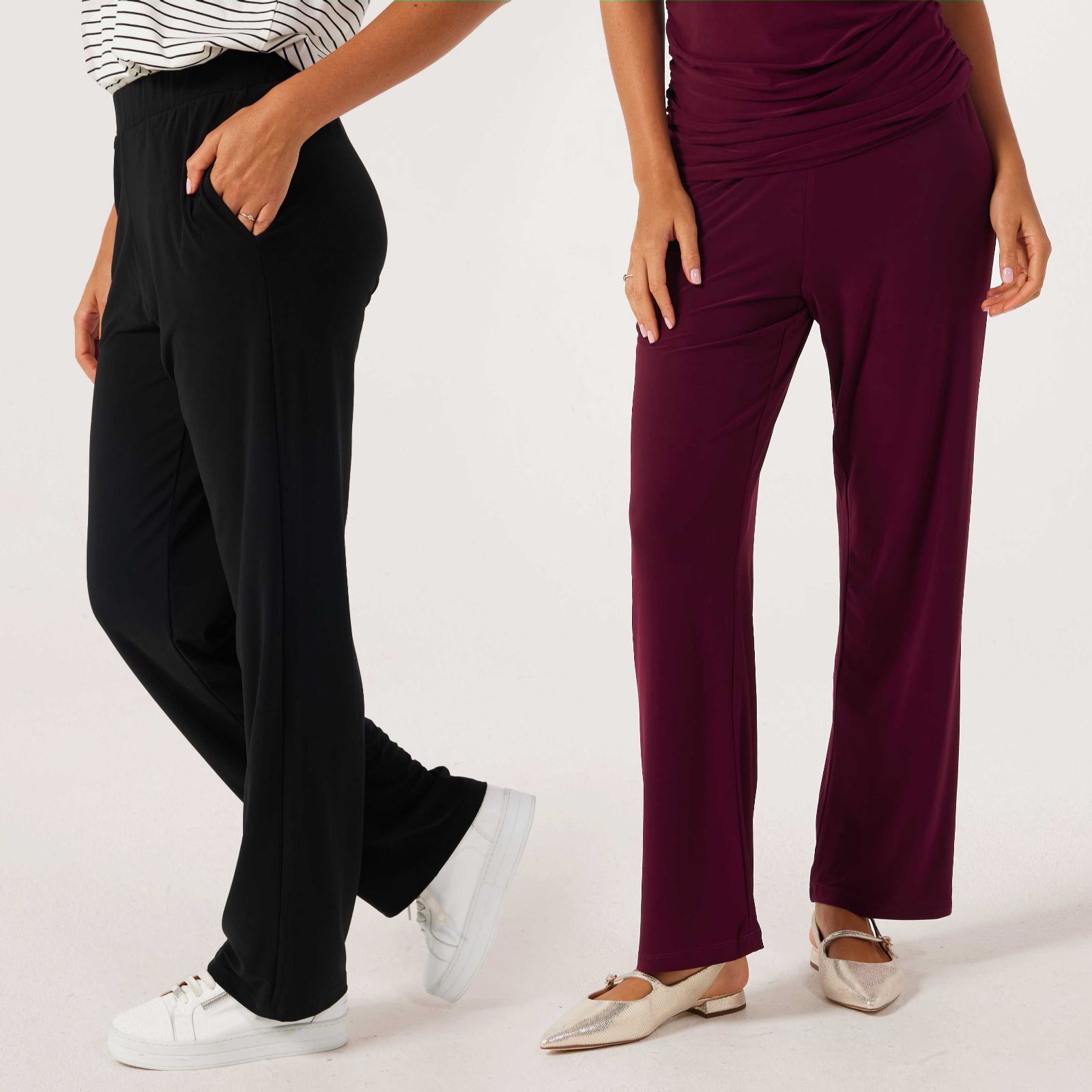 Nina Leonard Pack Of 2 Straight Leg Short Trousers