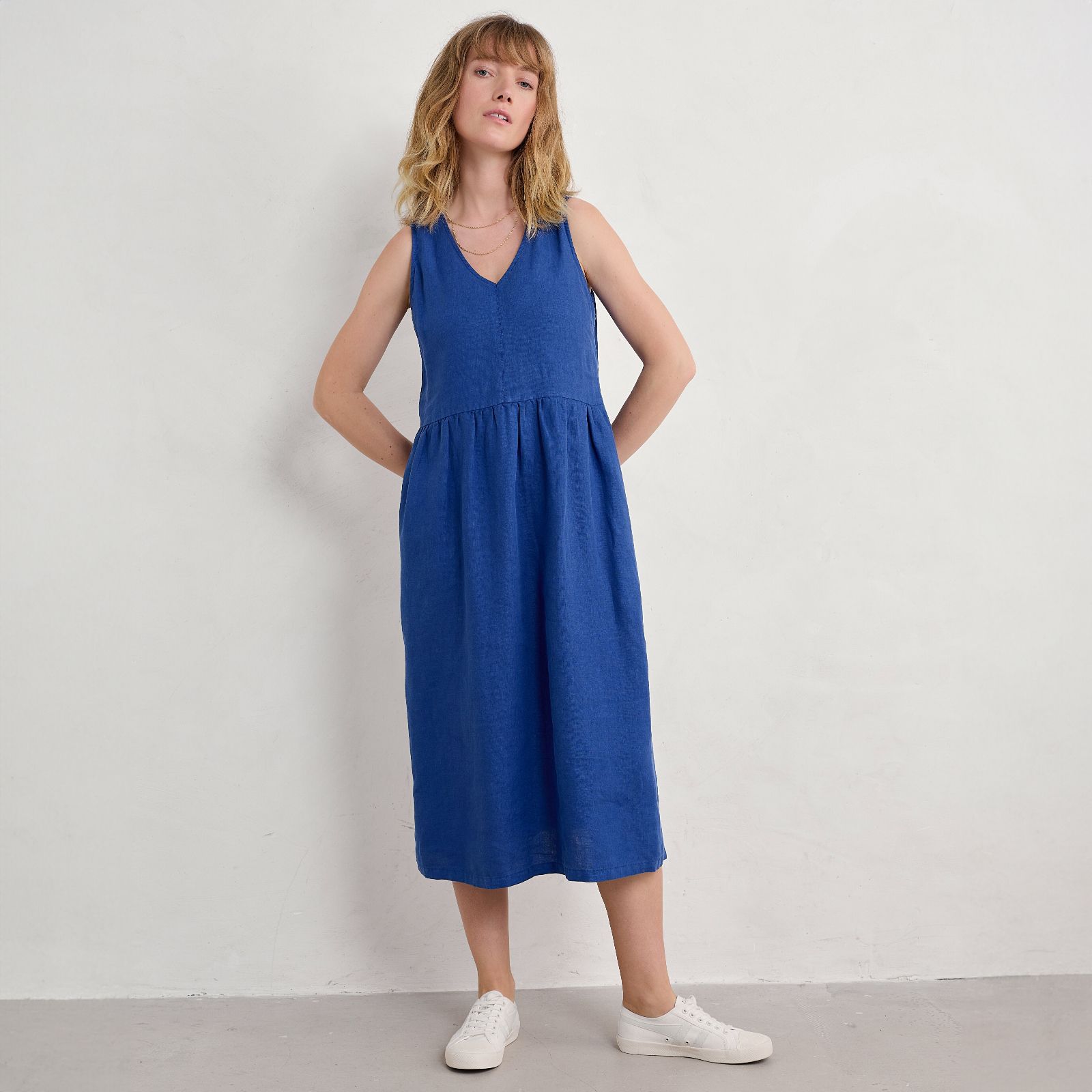 Seasalt Cornwall Lowland Heather Linen Dress