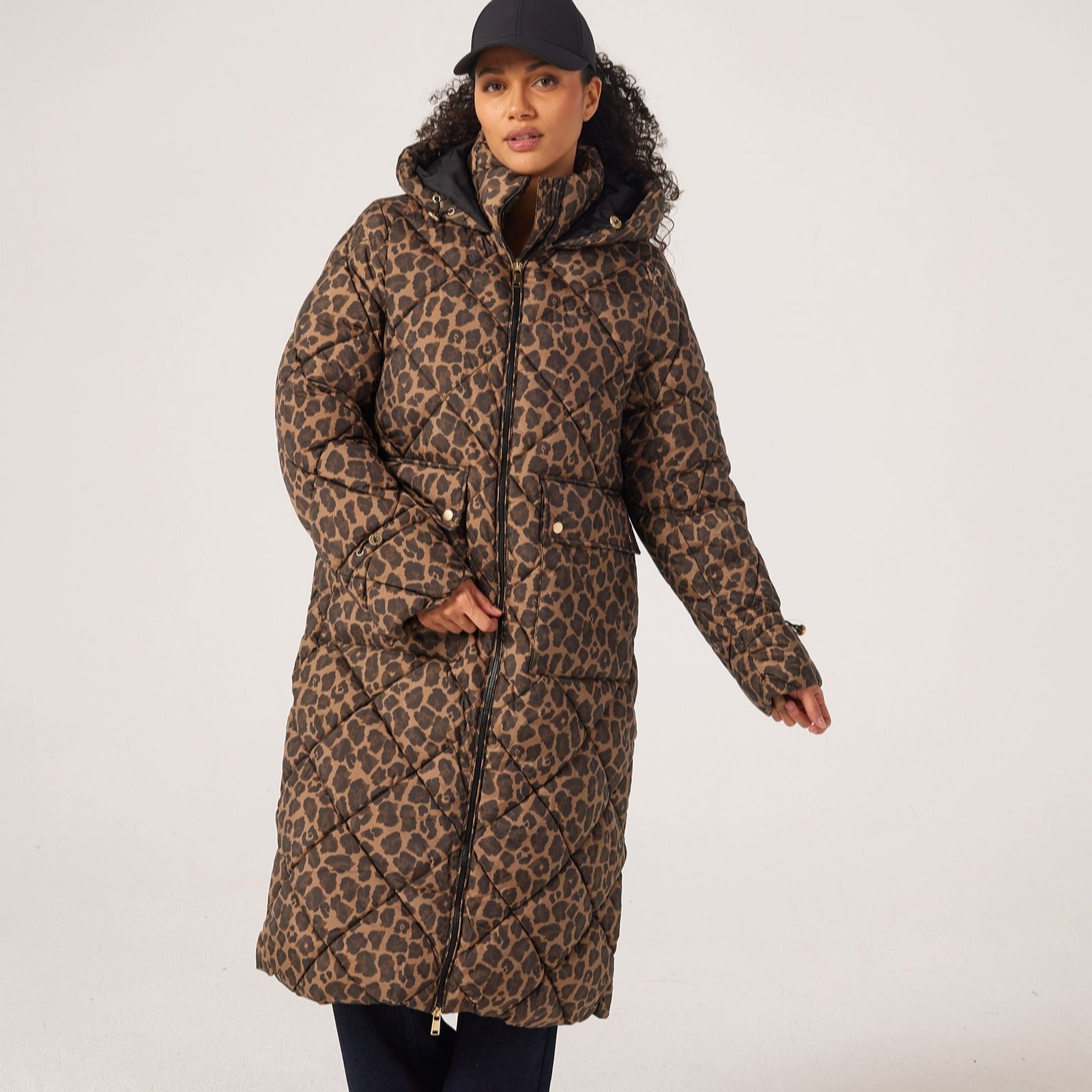 Only Asti Leopard Puffer Coat