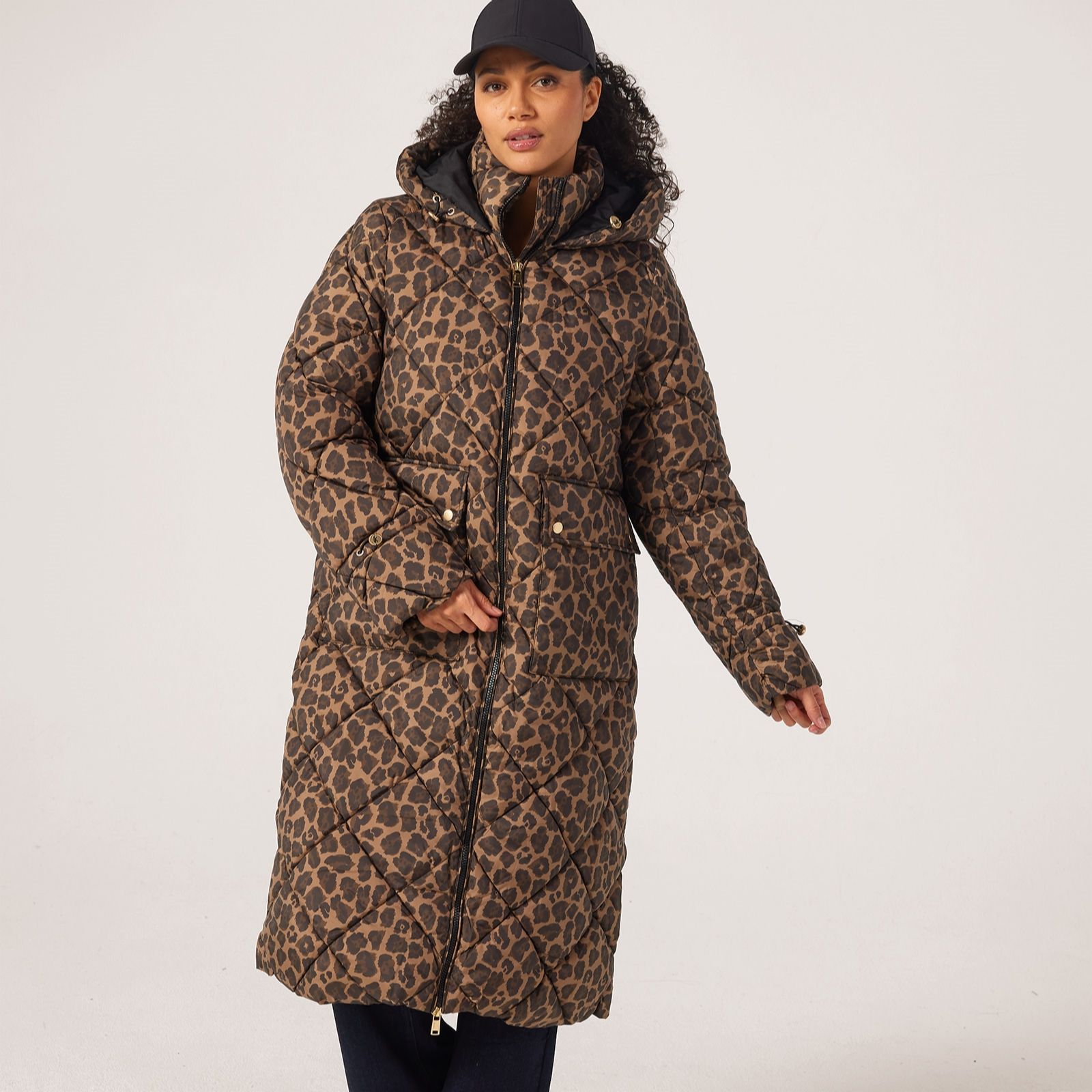 Only Asti Leopard Puffer Coat
