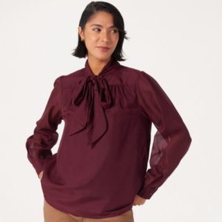 Izabel London Tie Neck Blouse