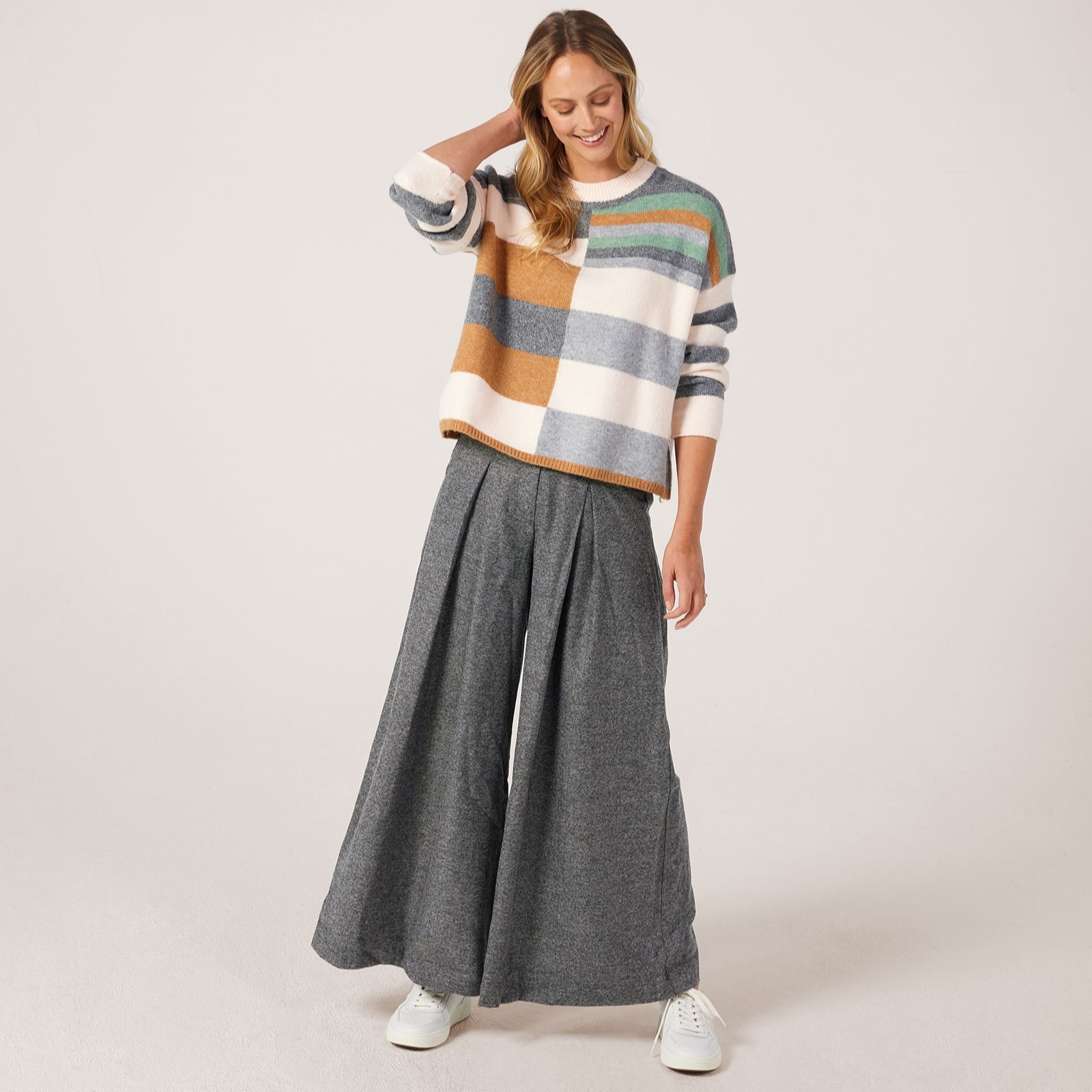 Izabel London Colourblock Knit Jumper