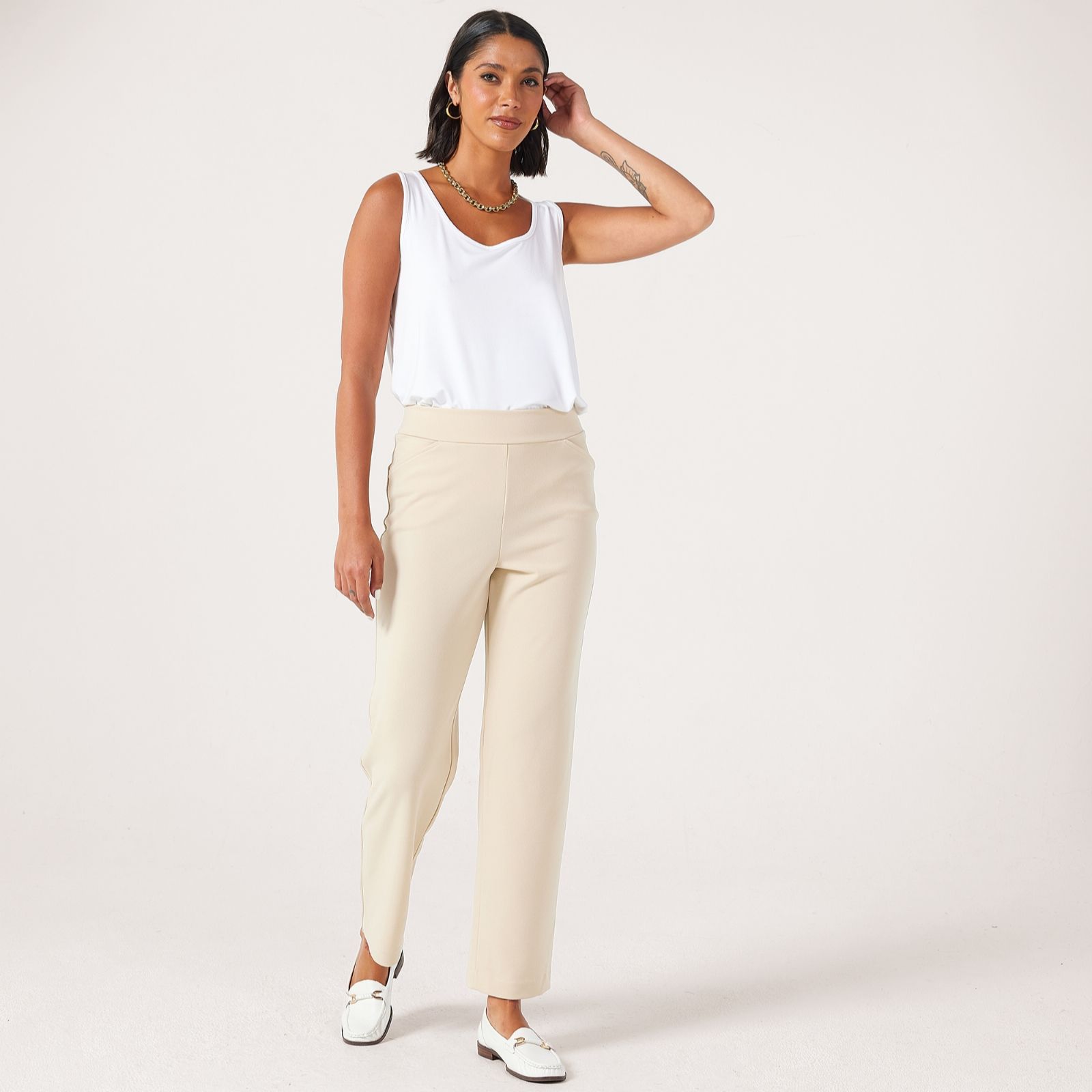Kim & Co Ponte Crepe Anna Slim Leg Standard Trousers