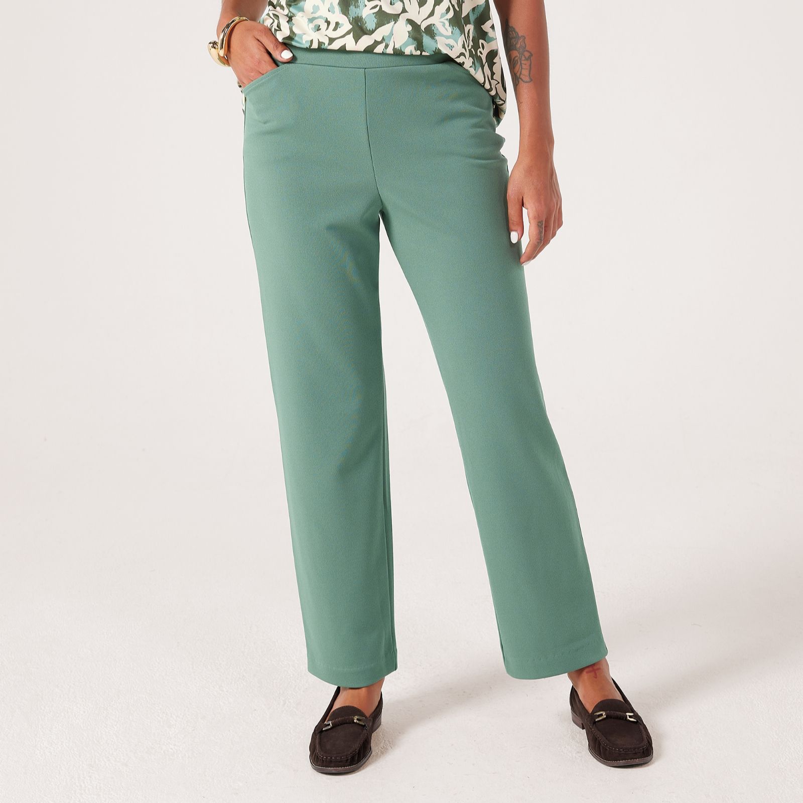 Kim & Co Ponte Crepe Anna Slim Leg Standard Trousers