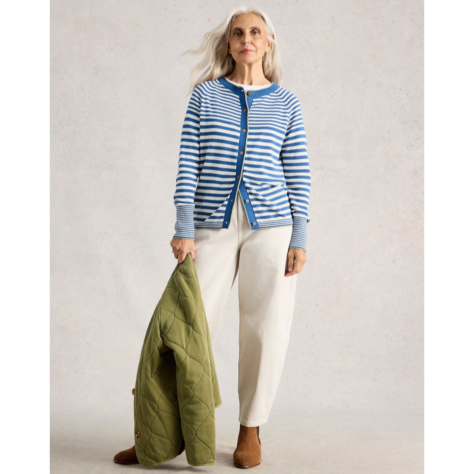 White Stuff Lulu Stripe Cardi