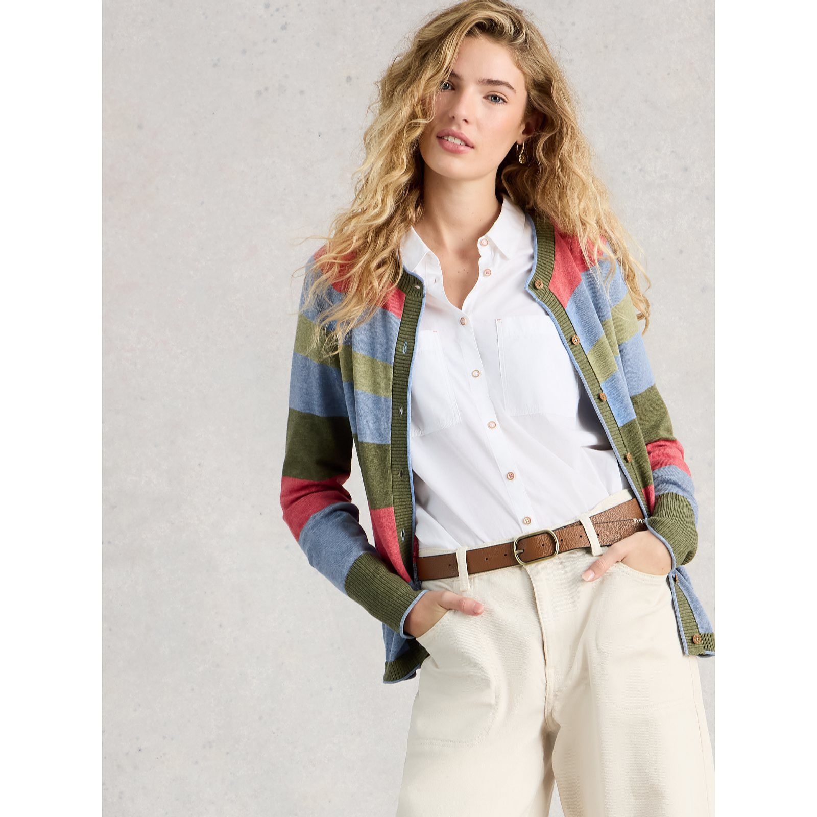 White Stuff Lulu Stripe Cardi