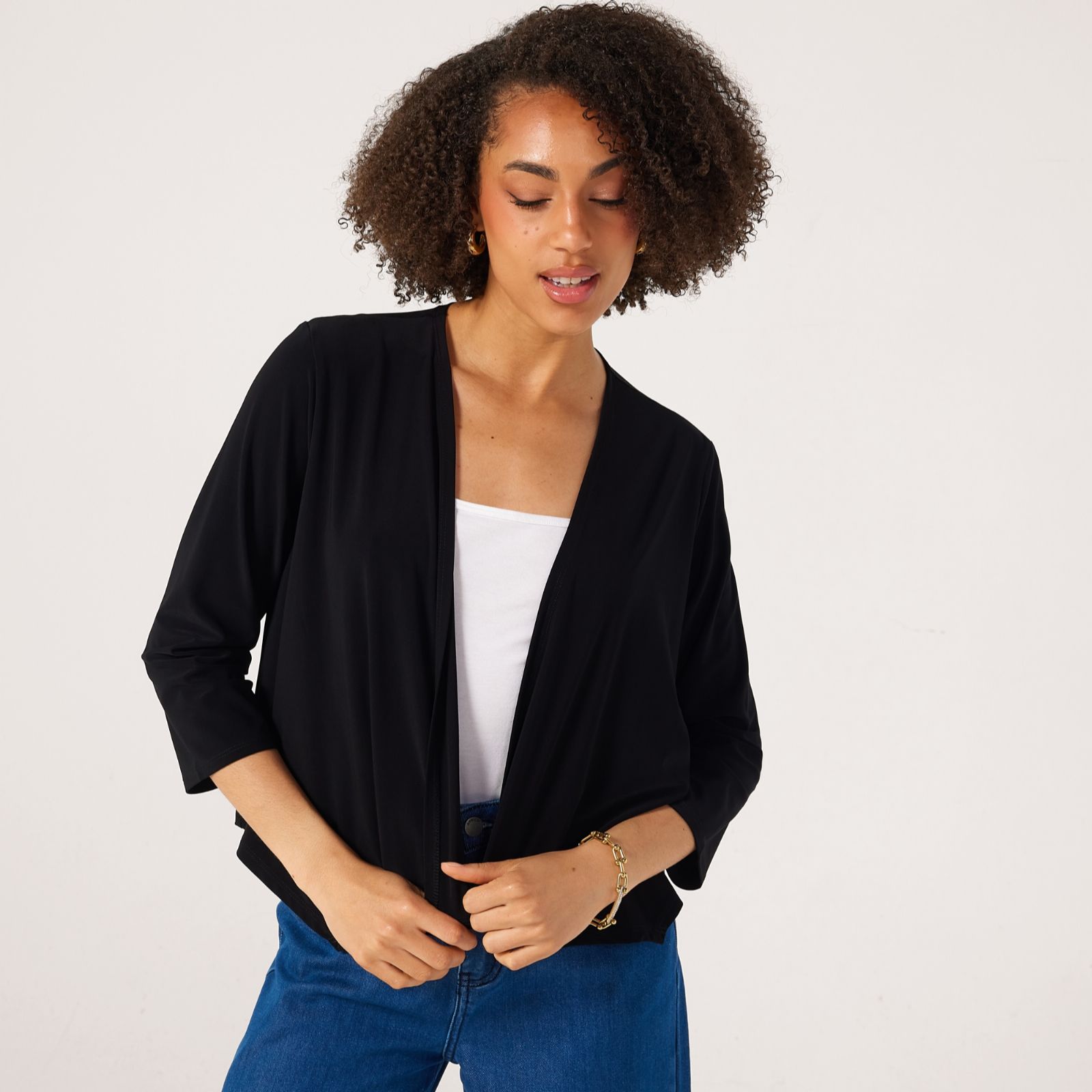 Kim & Co Deluxe Brazil Knit Jersey 3/4 Sleeve Bolero