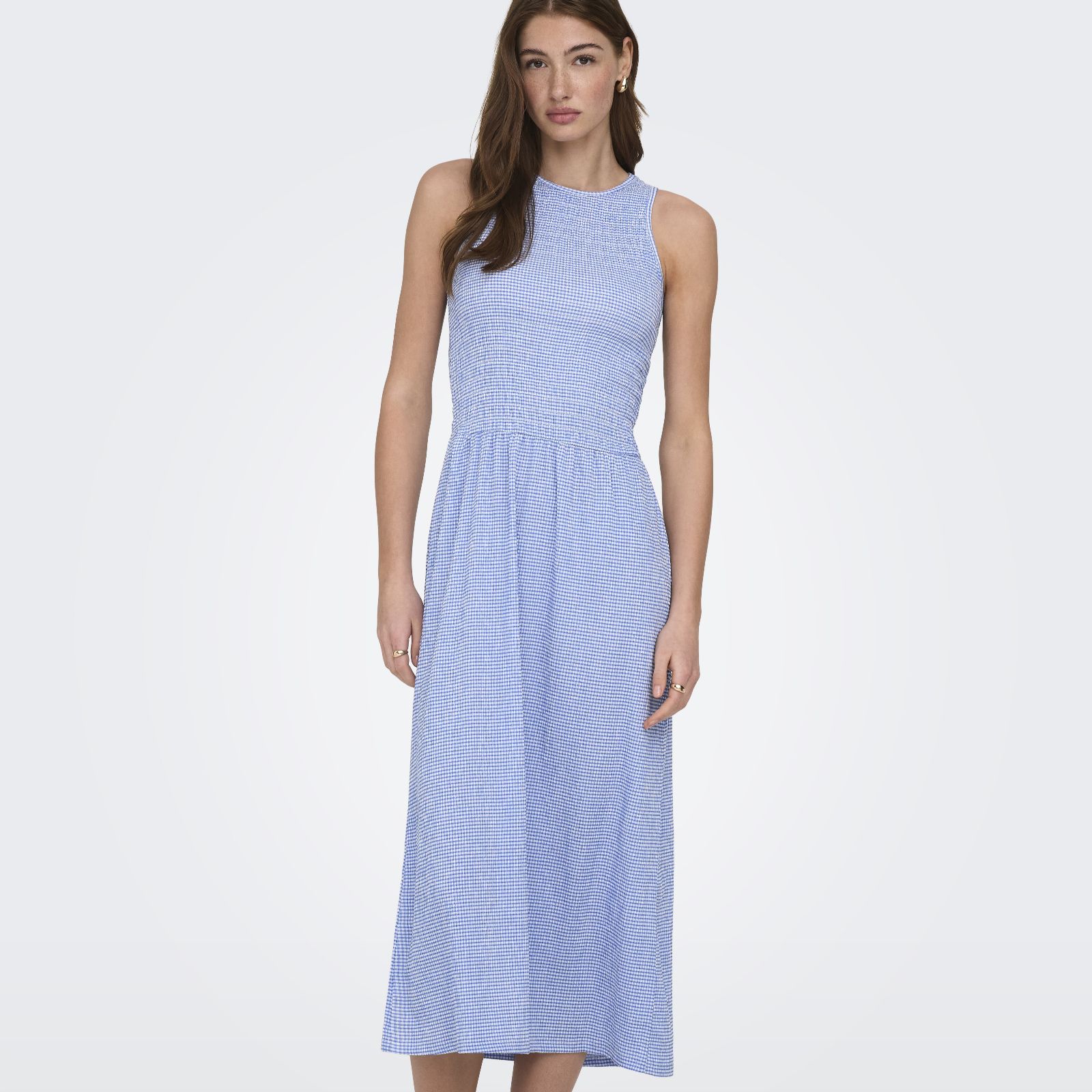 Only Celle Shirred Midi Dress