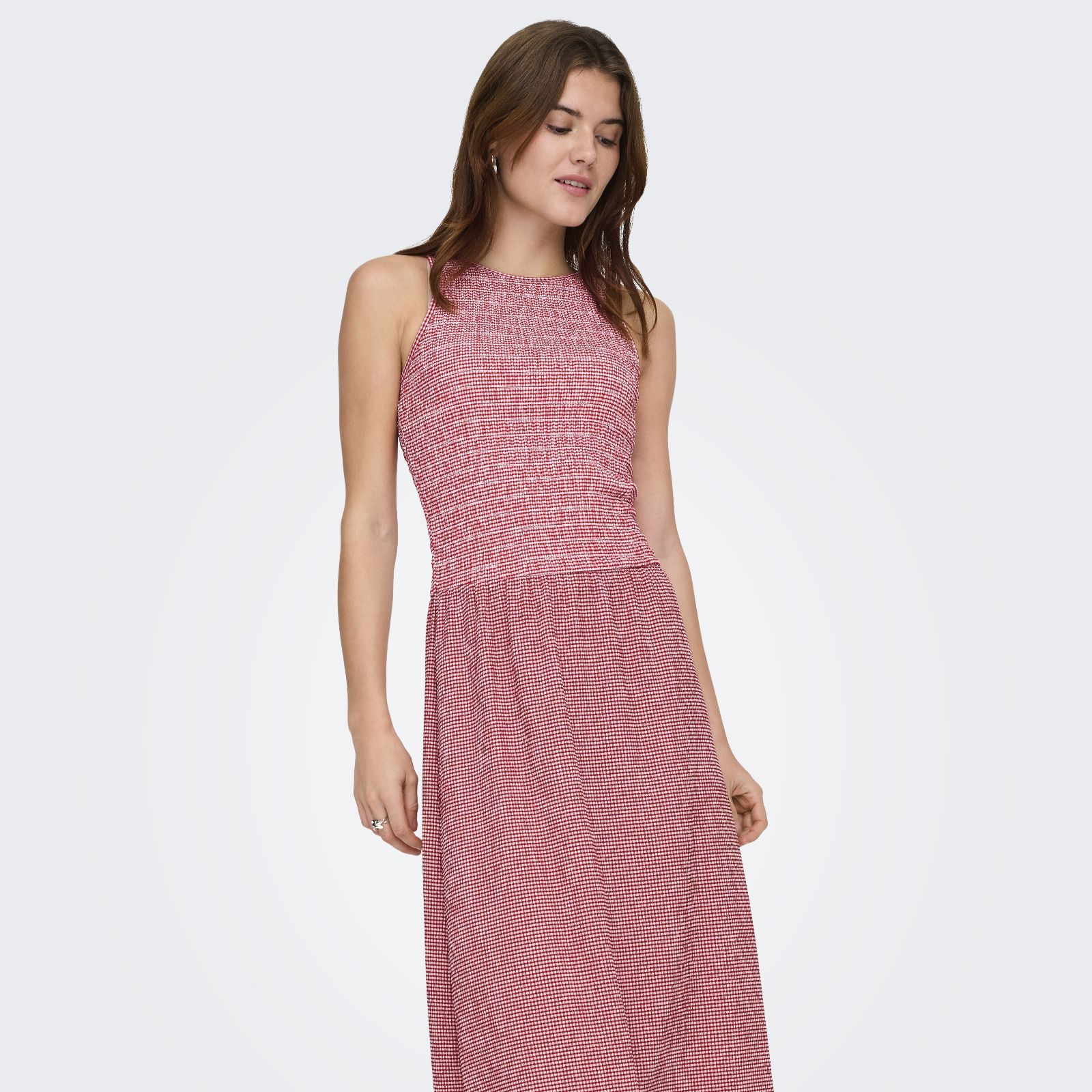 Only Celle Shirred Midi Dress