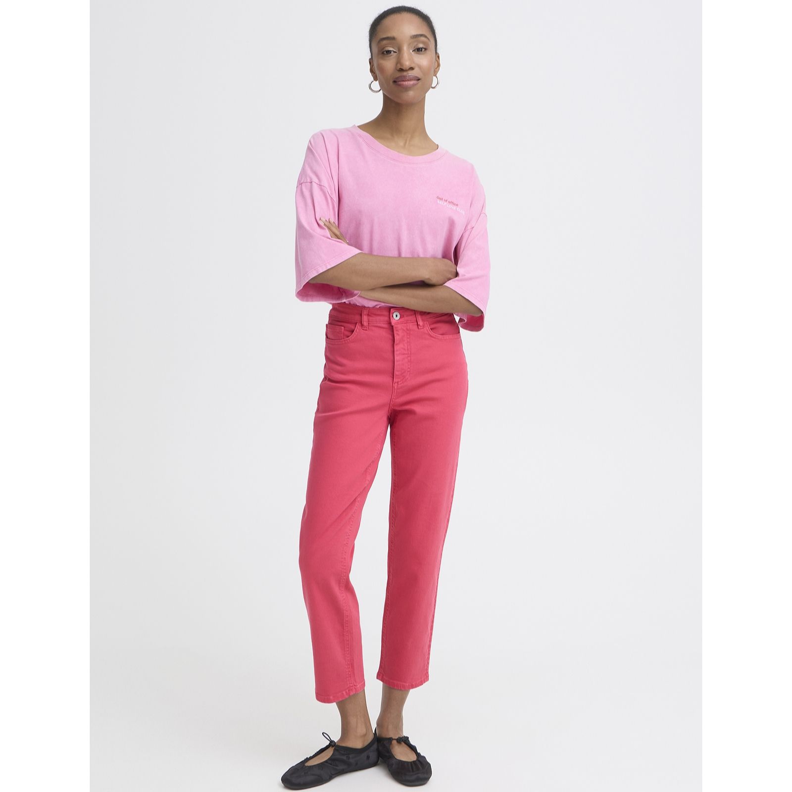 ICHI Ziggy Raven Straight Leg Jean