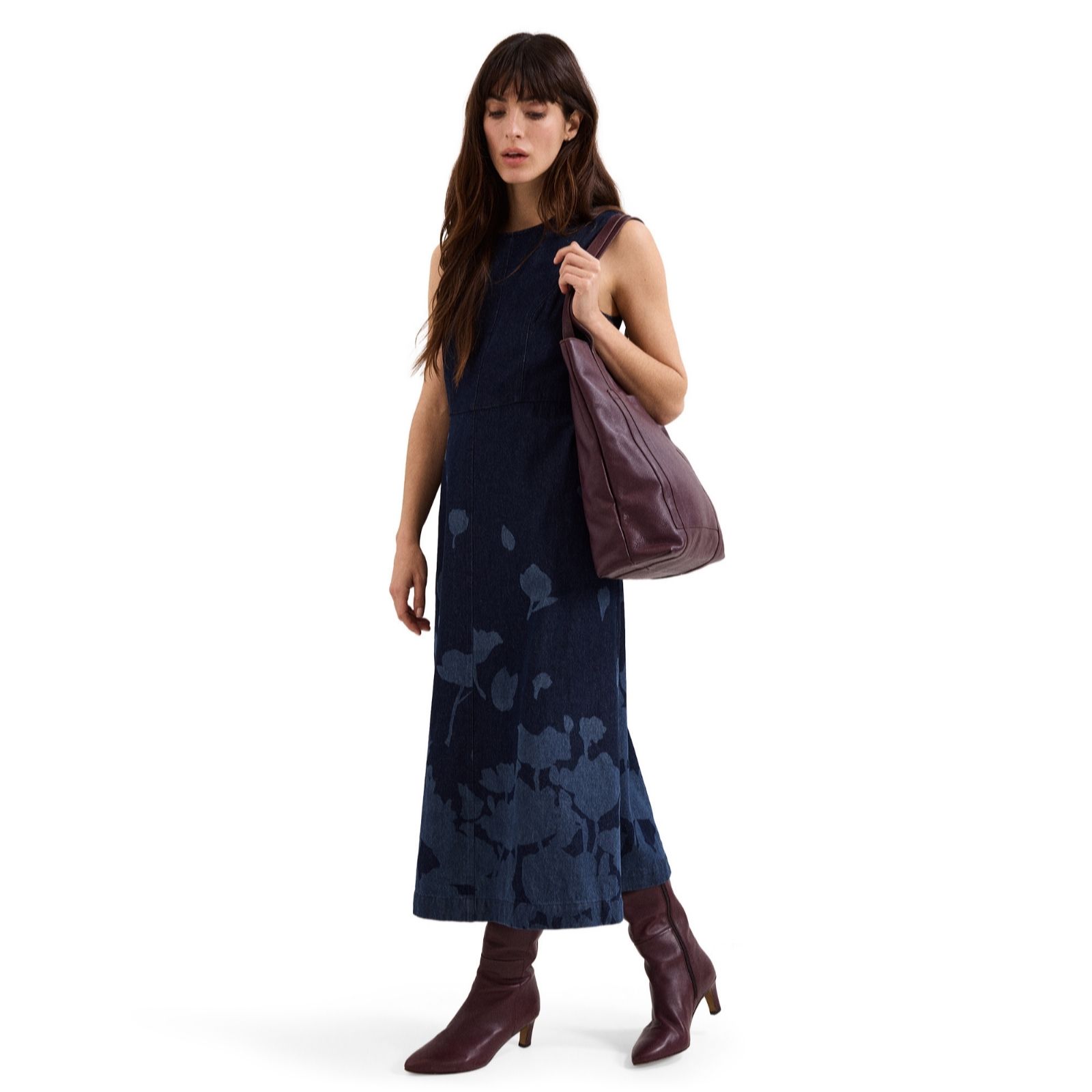 Phase Eight Juliette Cotton Denim Midi Dress