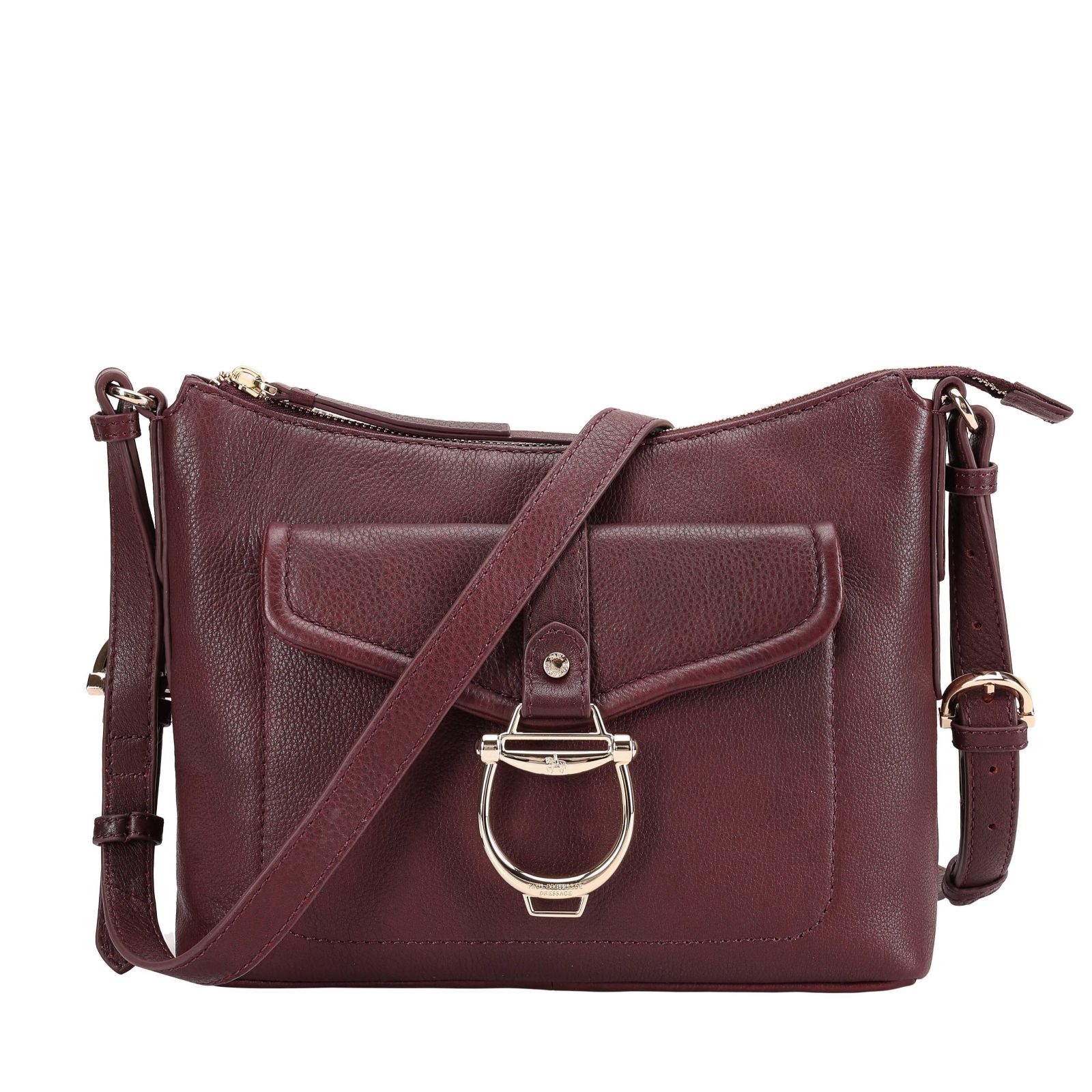 Paul Costelloe Dressage Leather Pocket Detail Cross-Body Bag