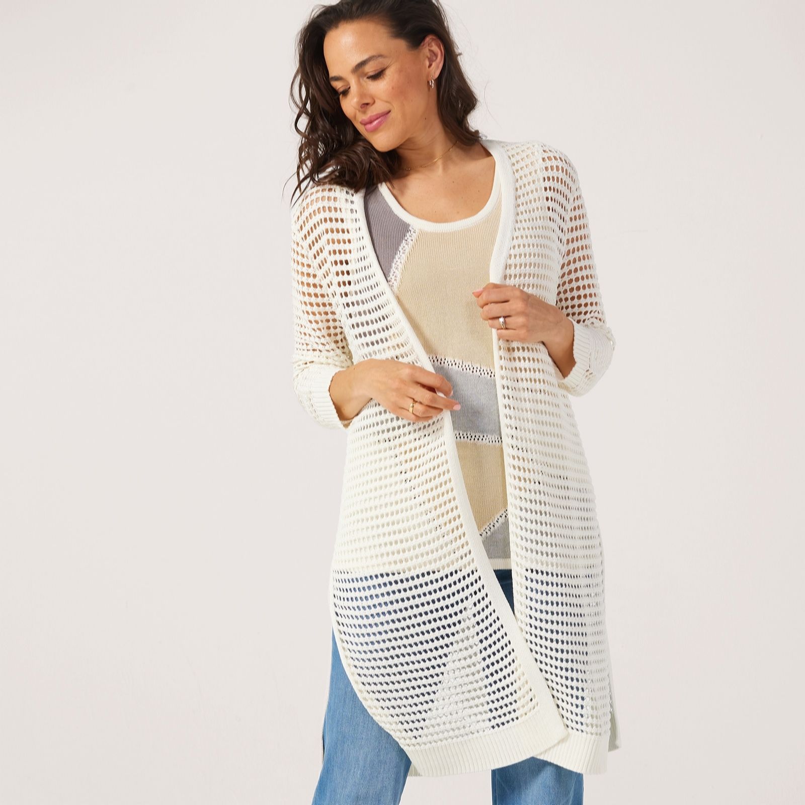 MarlaWynne Open Stitch Duster Cardigan