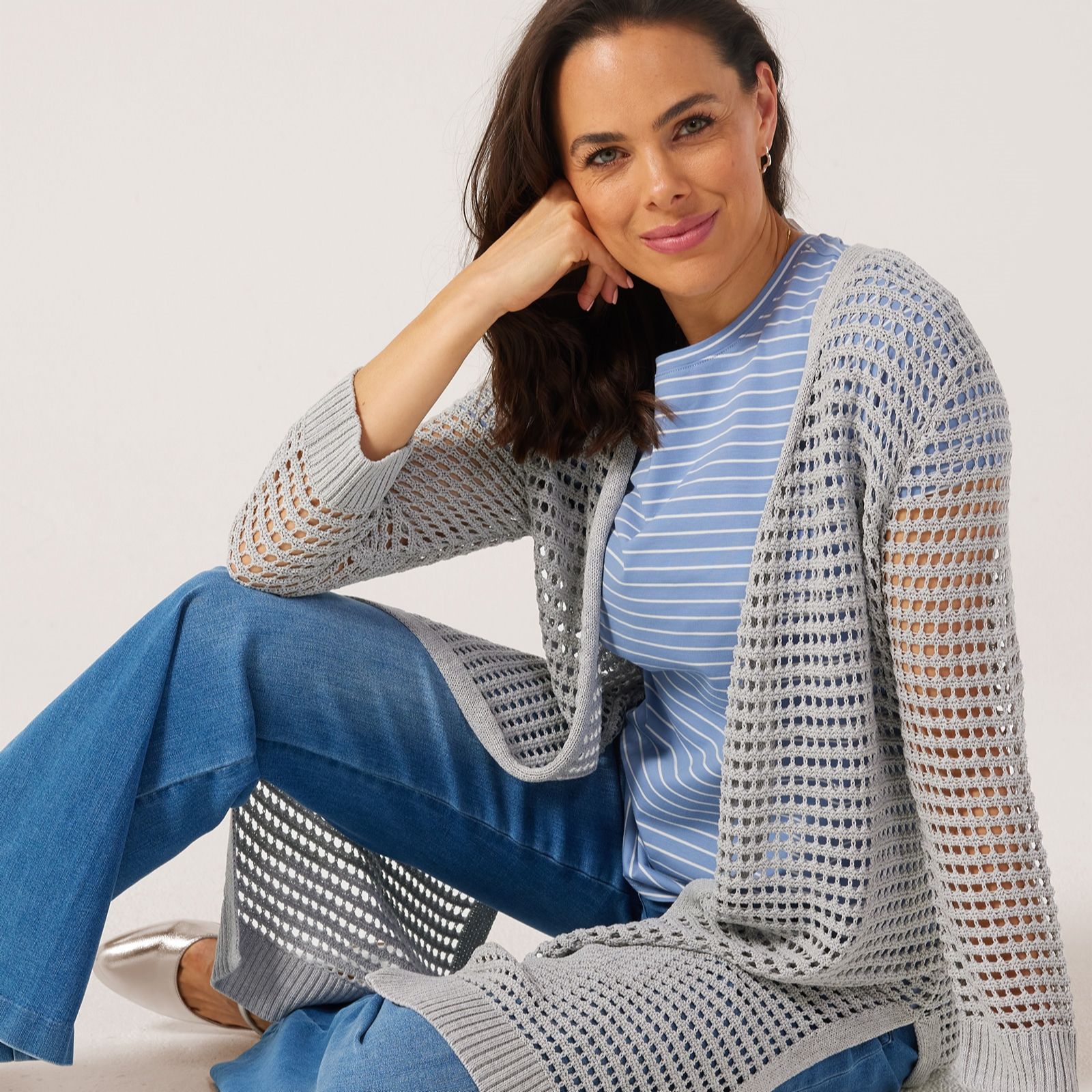 MarlaWynne Open Stitch Duster Cardigan