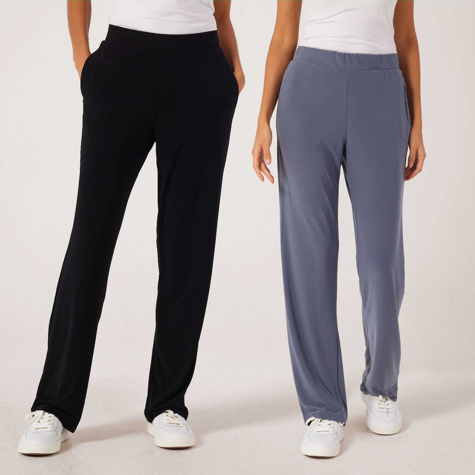 Nina Leonard Pack Of 2 Straight Leg Long Trousers