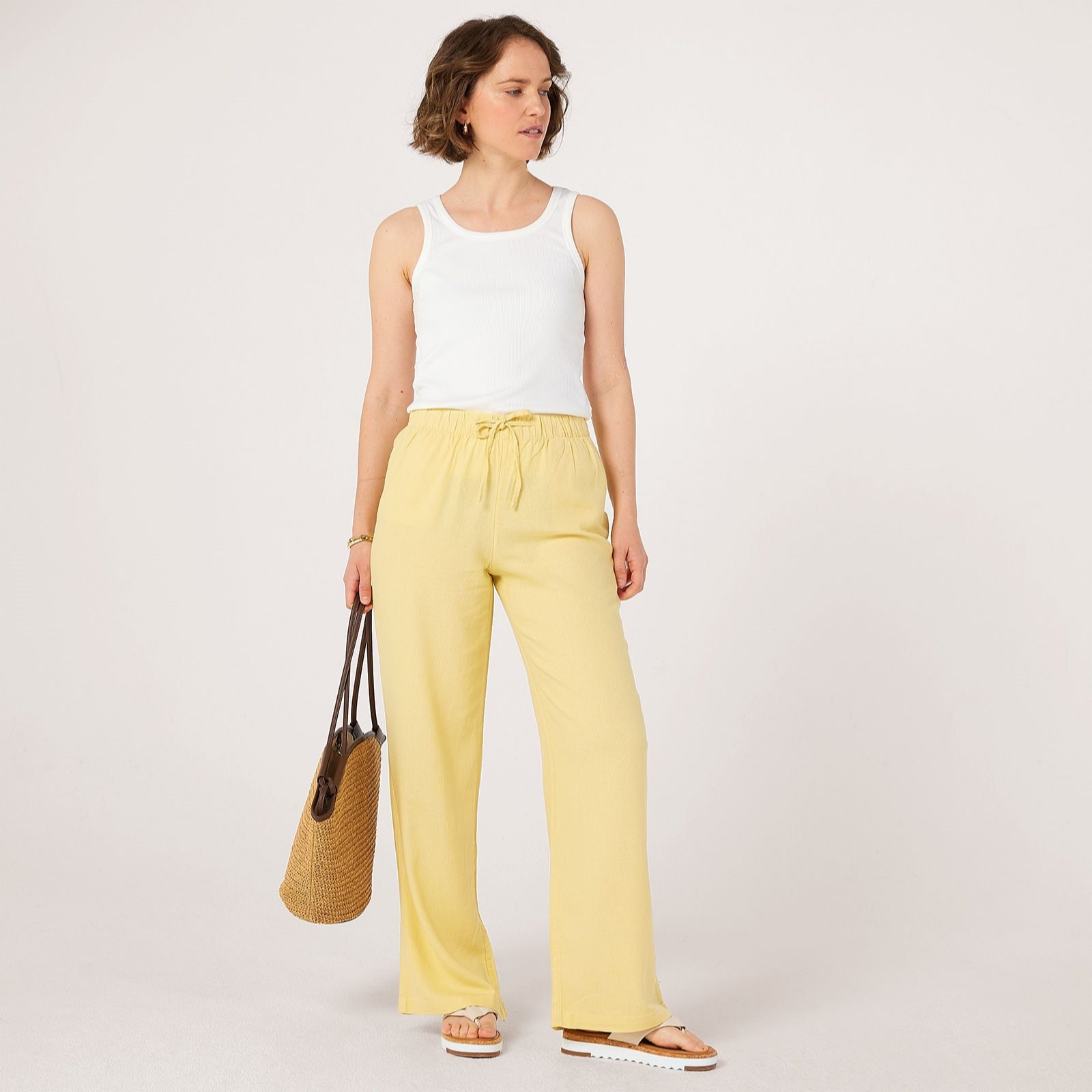 Only Goa Linen Blend Pull On Trouser