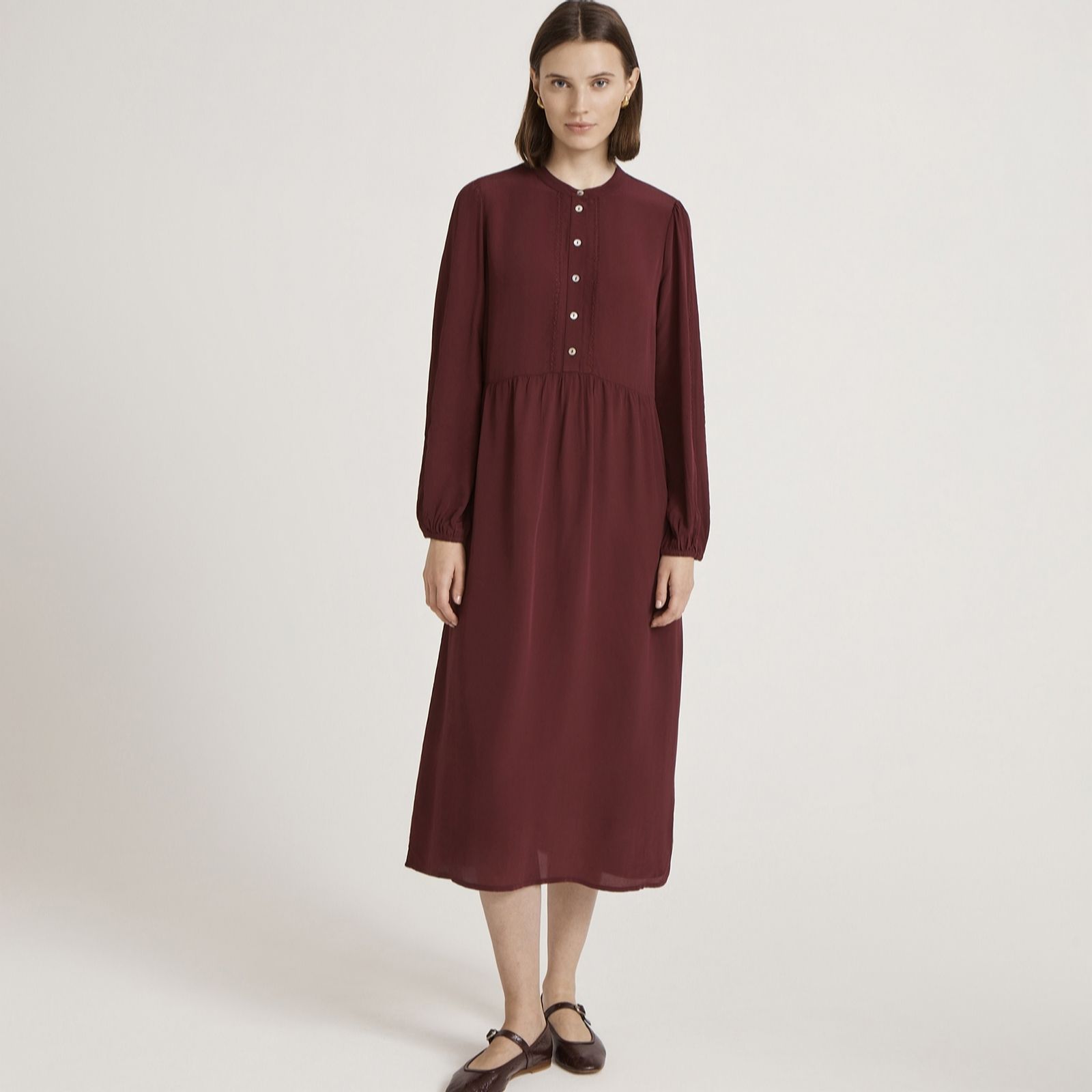 Finery London Jasmine Crepe Lace Insert Dress