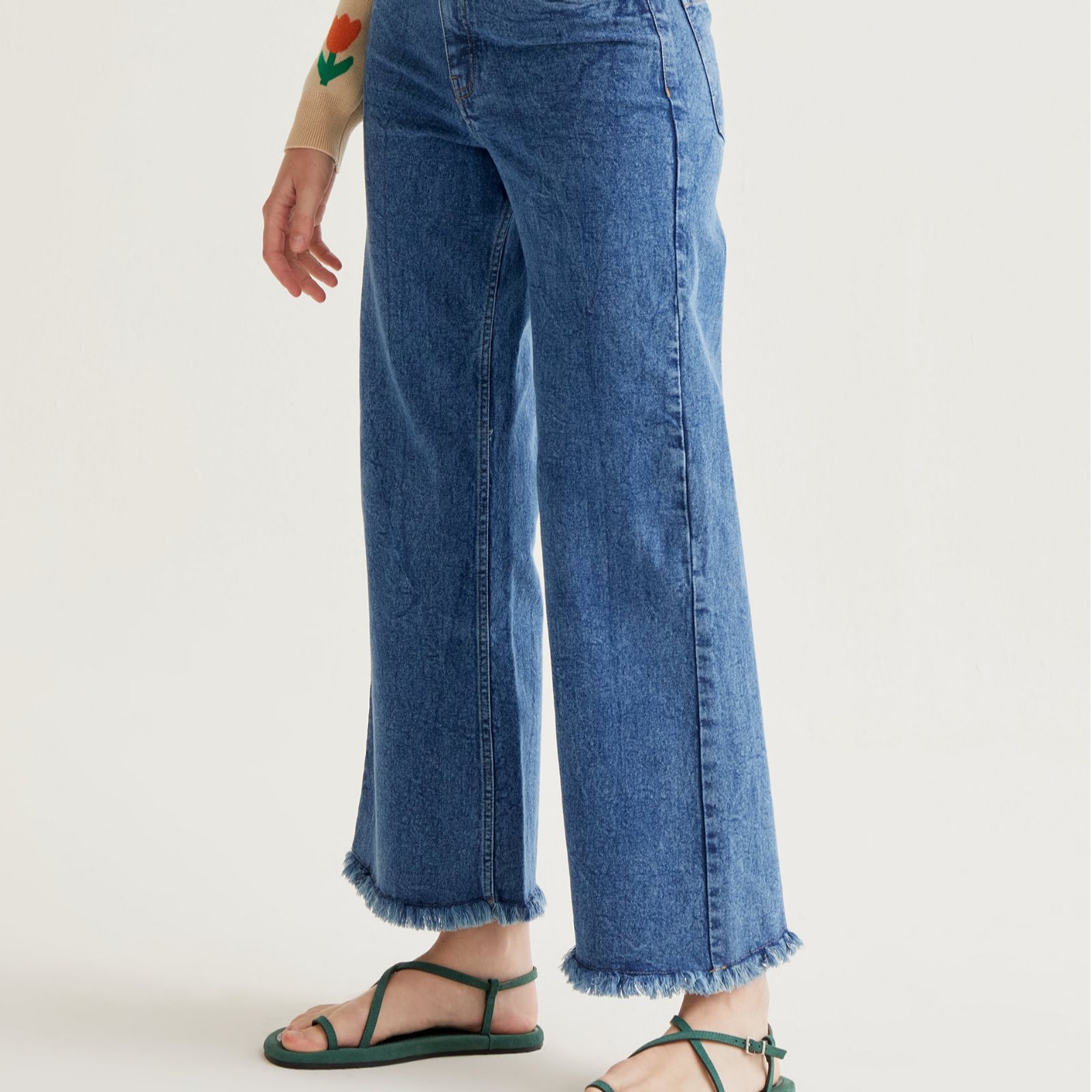 Compania Fantastica Raw Hem Straight Leg Jeans