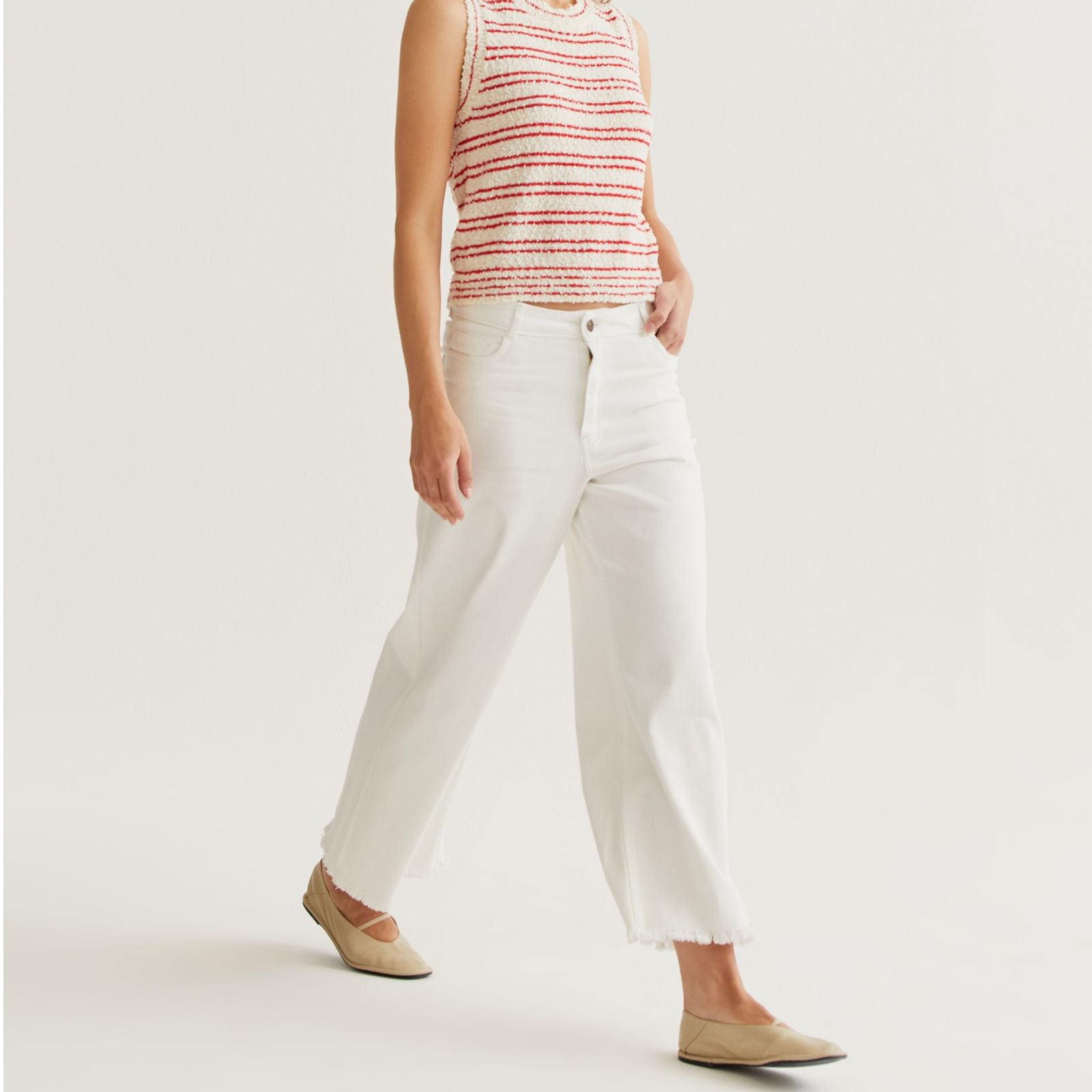 Compania Fantastica Raw Hem Straight Leg Jeans