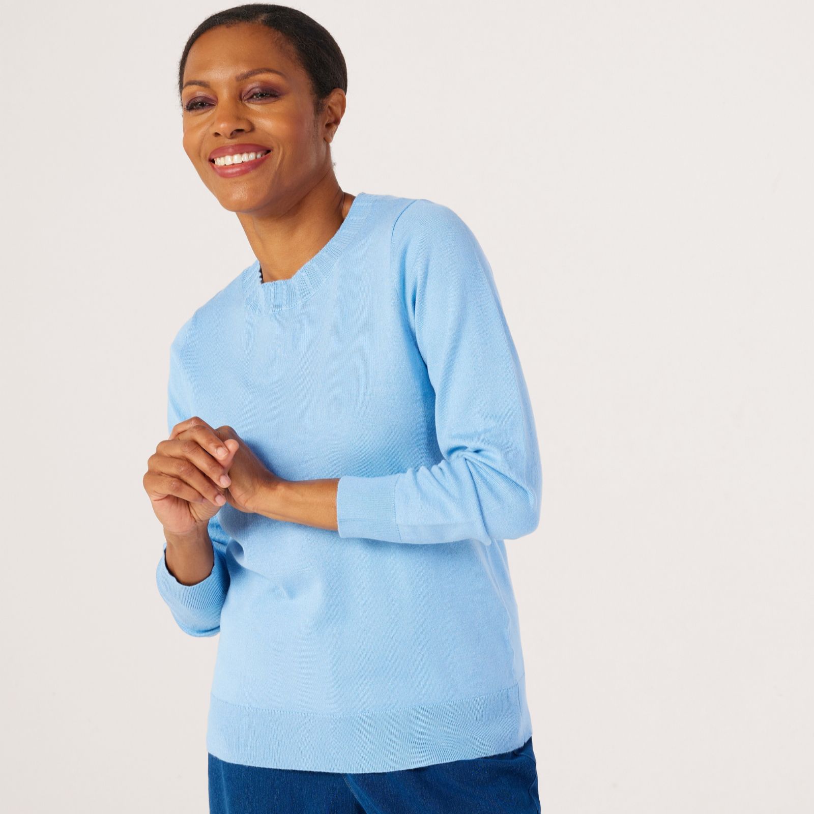 Denim & Co. Essential Crew Neck Jumper