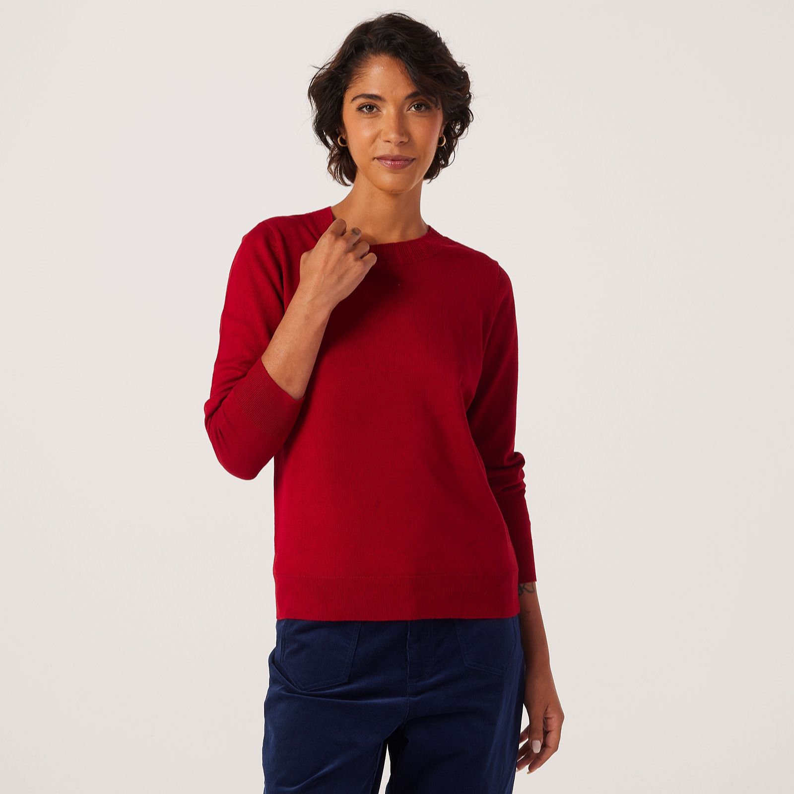 Denim & Co. Essential Crew Neck Jumper