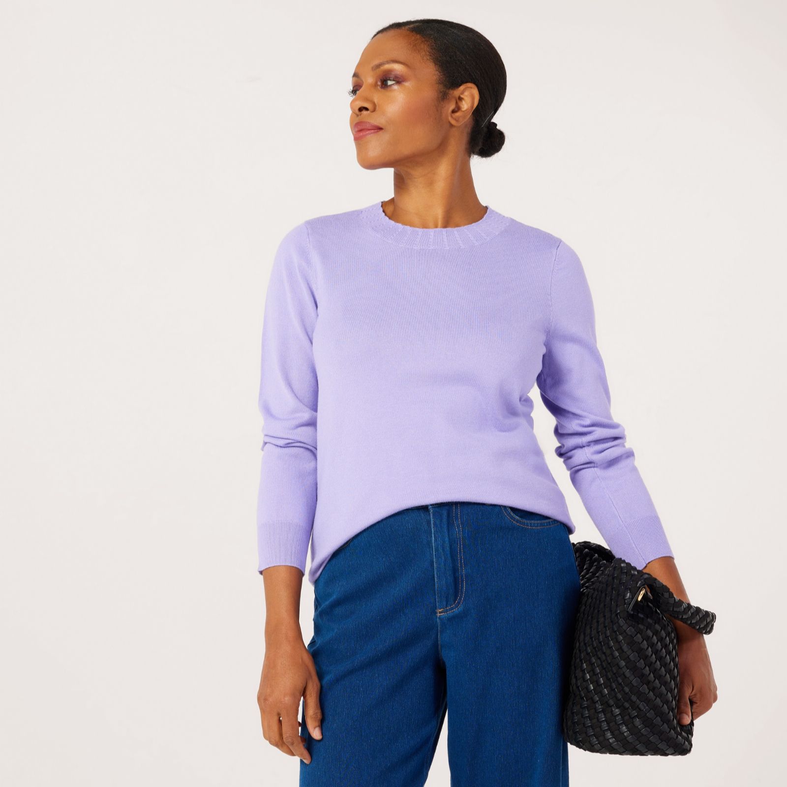 Denim & Co. Essential Crew Neck Jumper